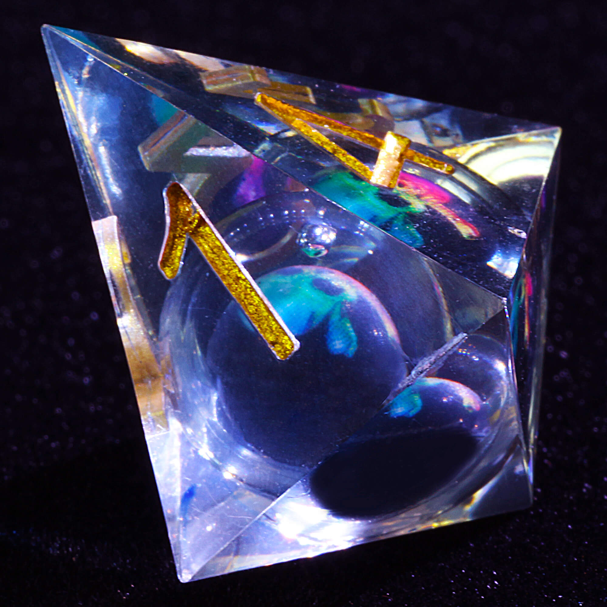 Polyhedral Cool Liquid Core Set of Dice DnD Colored Skull - Dice of Dragons