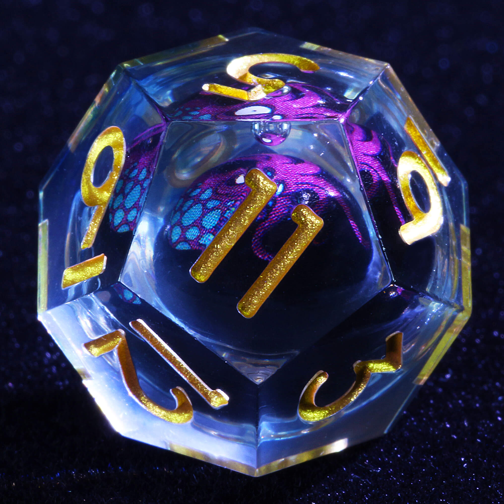 Polyhedral Cool Octopus Liquid Core DnD Set Dice - Dice of Dragons