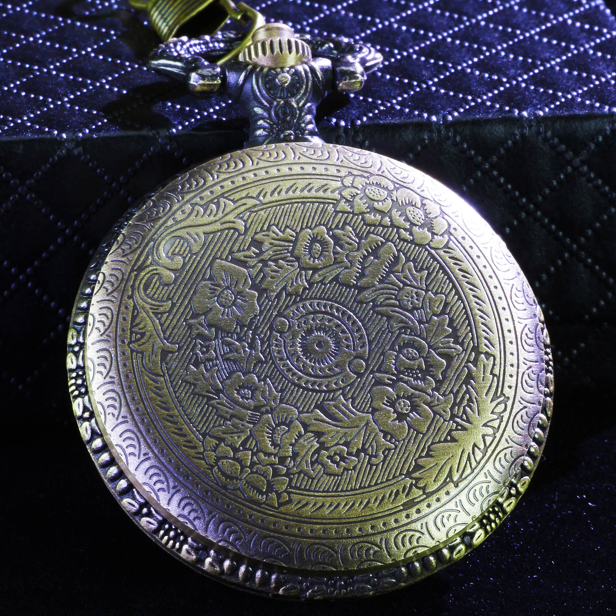 Time Gear Mini Polyhedral Metal DD Dice Set with Pocket Watch Shell Case - Dice of Dragons