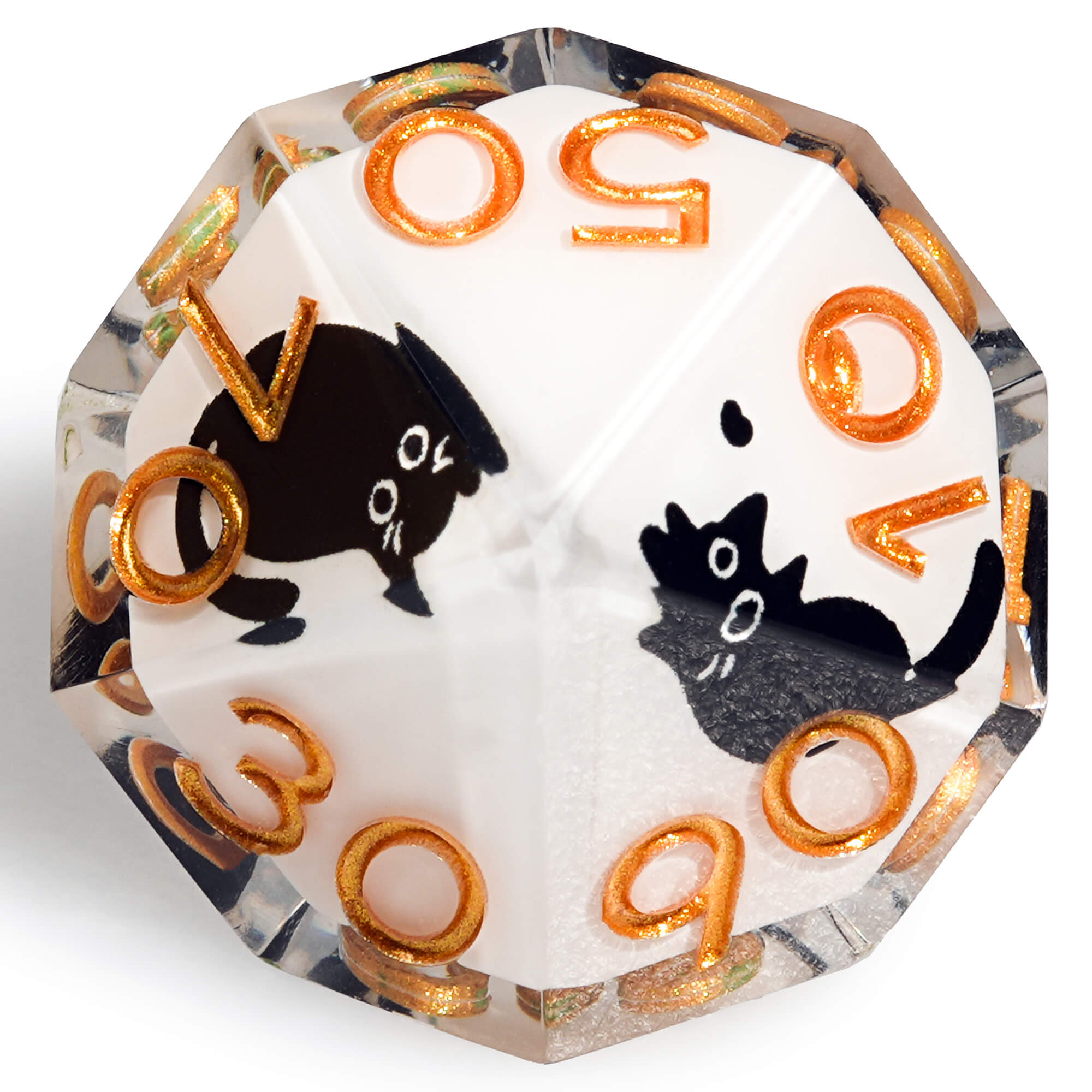 Polyhedral RGP Cool DnD Dice Sets - Cow Cat - Dice of Dragons