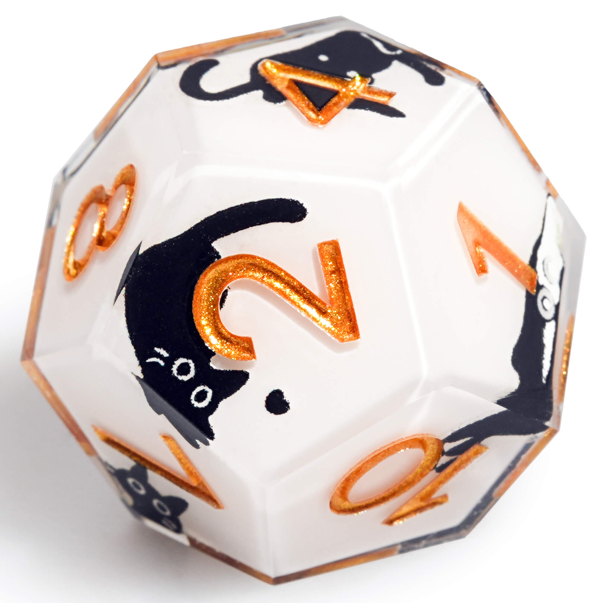 Polyhedral RGP Cool DnD Dice Sets - Cow Cat - Dice of Dragons
