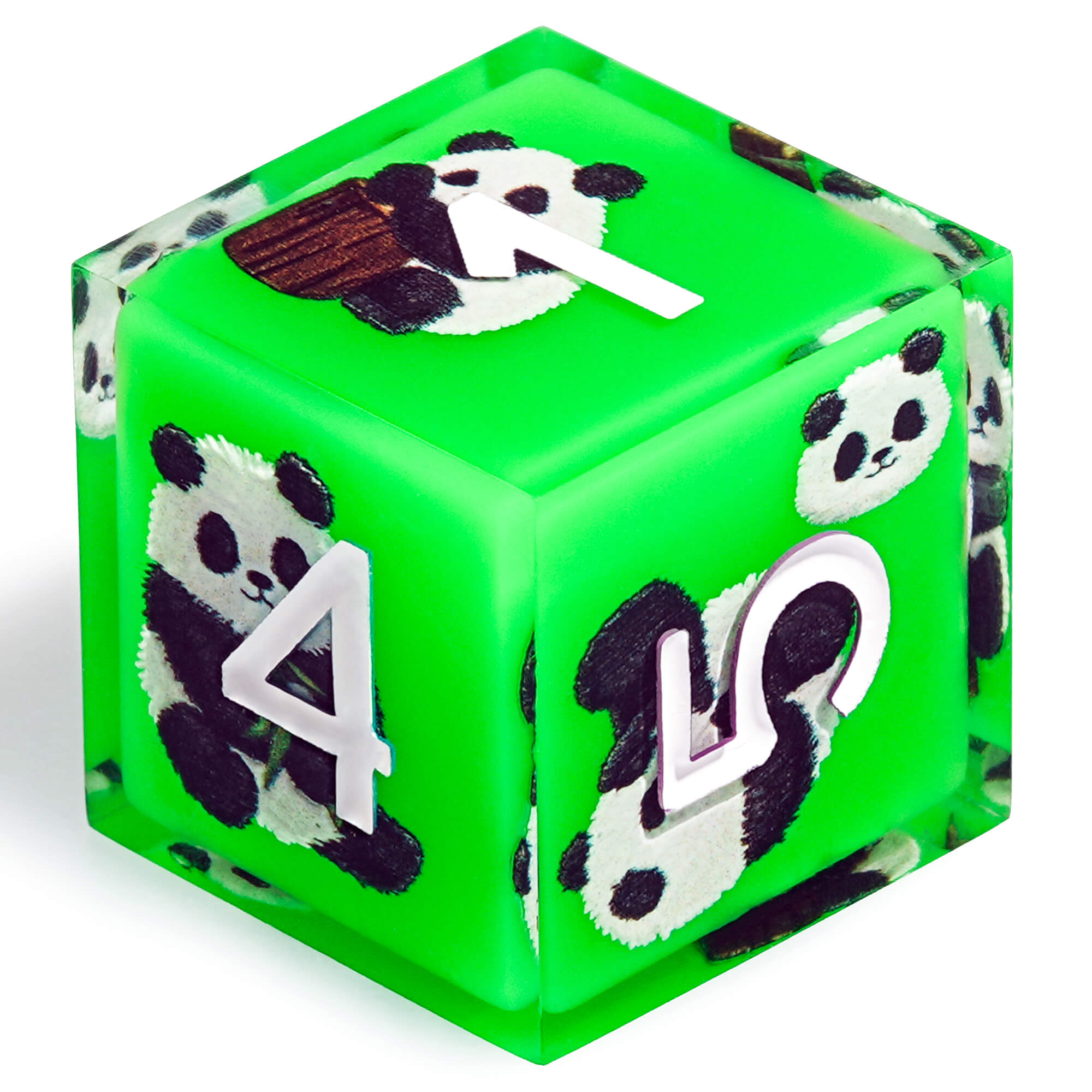 Polyhedral RGP Cool DnD Dice Sets - Green Panda - Dice of Dragons