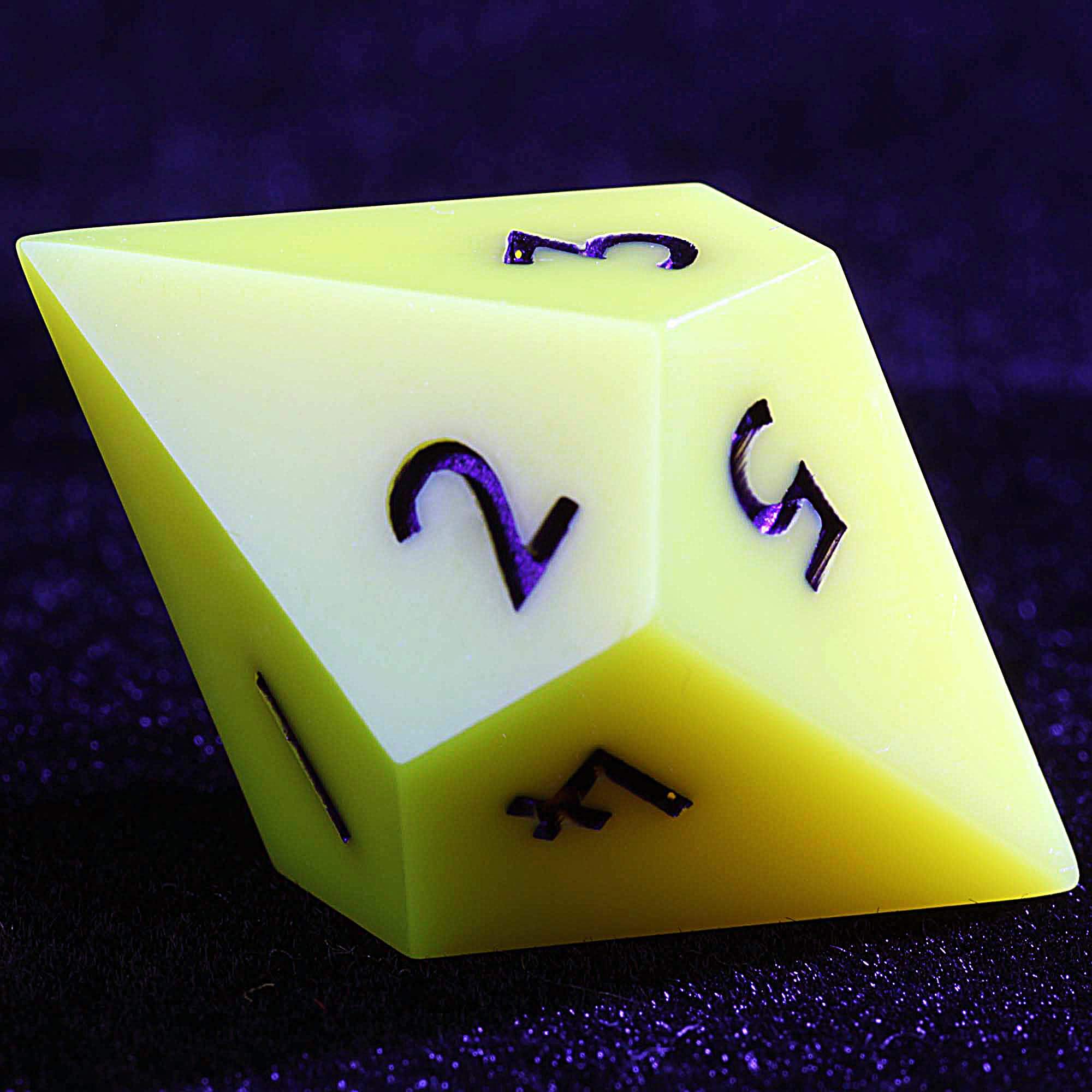 3 Polyhedral Resin 20 Sided D10 and 6 Sided D3 Dice Draw Steel Set Yellow