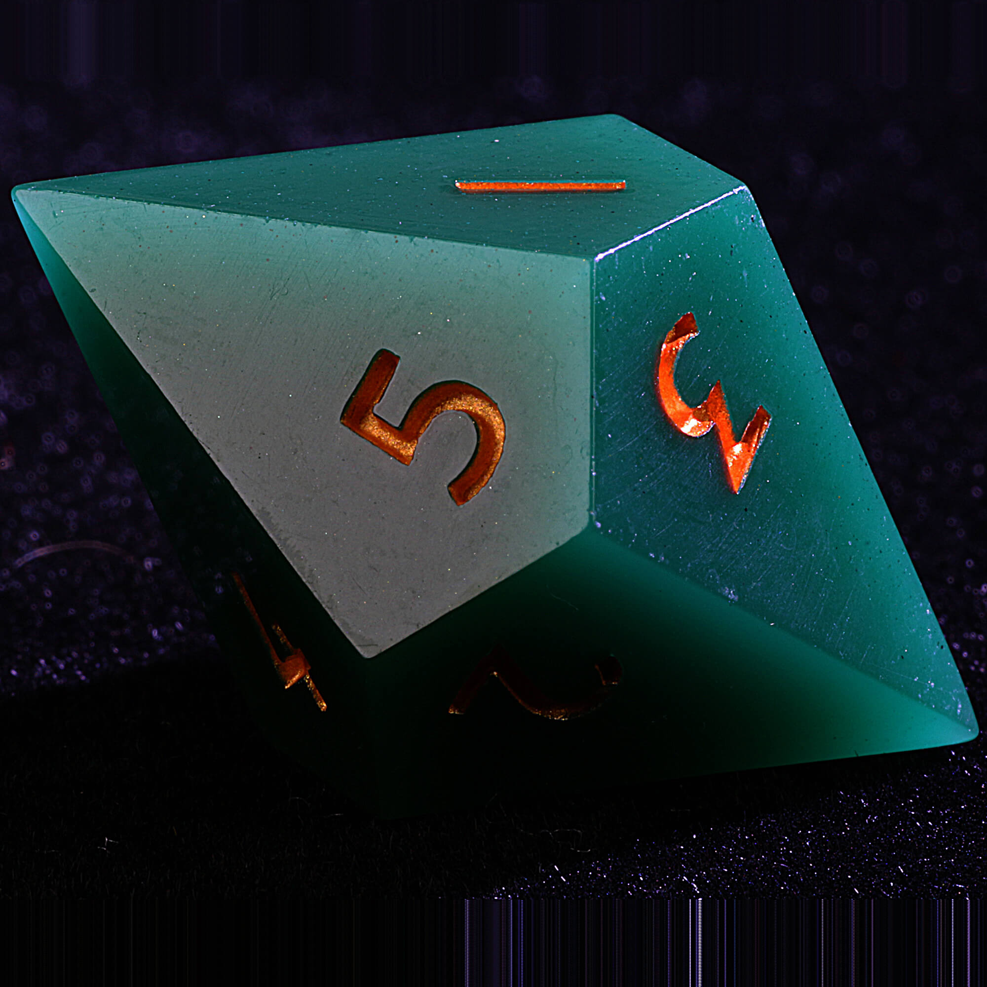 3 Polyhedral Resin 20 Sided D10 and 6 Sided D3 Set Draw Steel Dice Dark Green - Dice of Dragons
