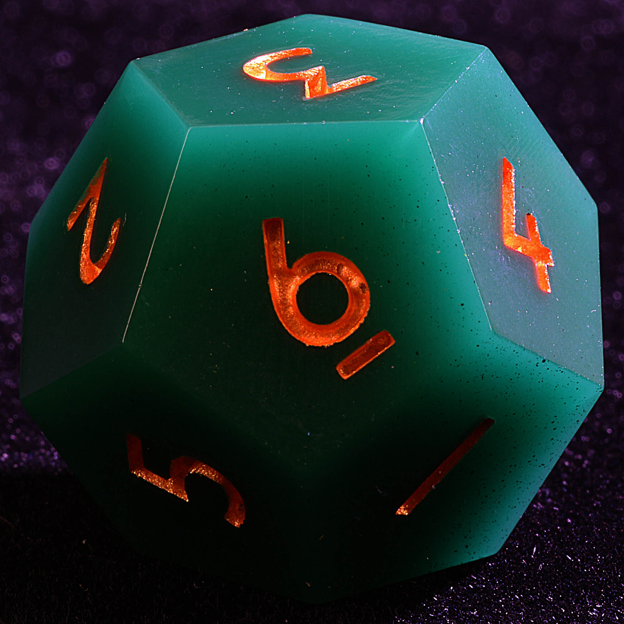 3 Polyhedral Resin 20 Sided D10 and 6 Sided D3 Set Draw Steel Dice Dark Green - Dice of Dragons
