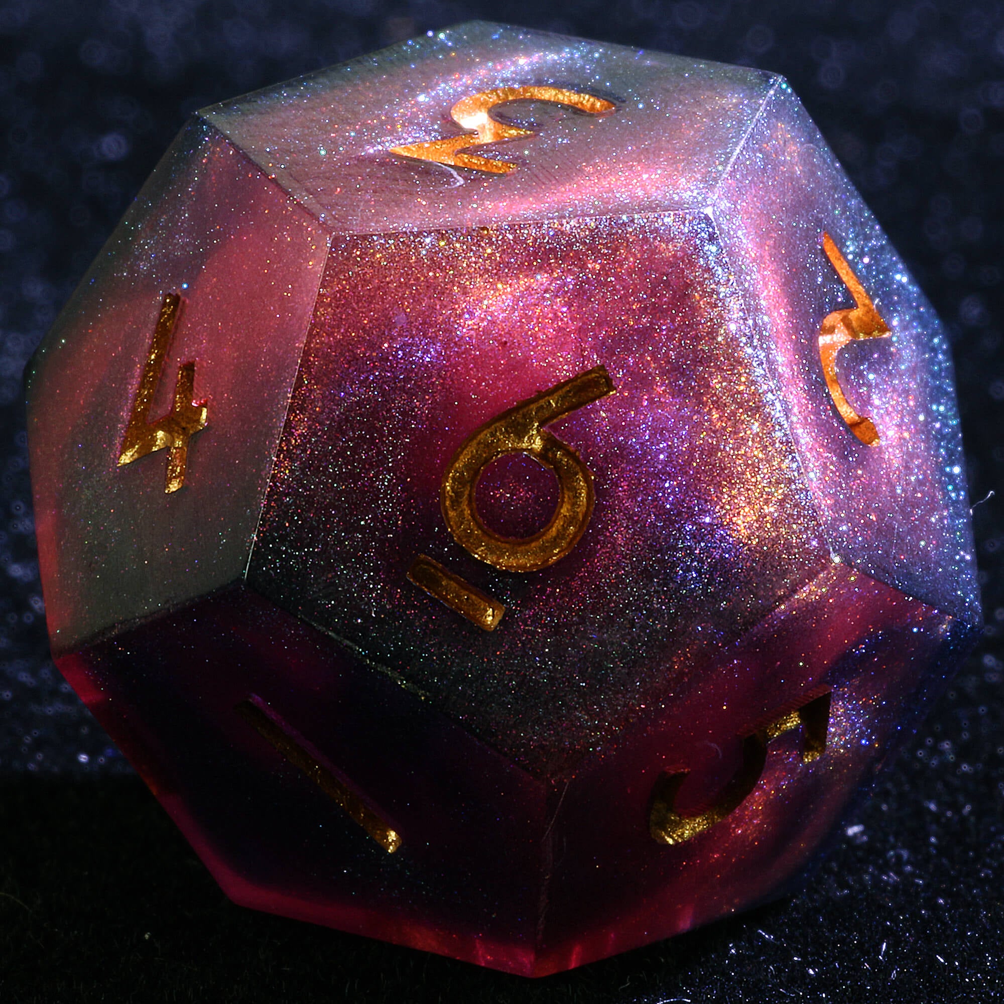 3 Polyhedral Resin 20 Sided D10 and 6 Sided D3 Set of Draw Steel Dice Inferno Aurora - Dice of Dragons