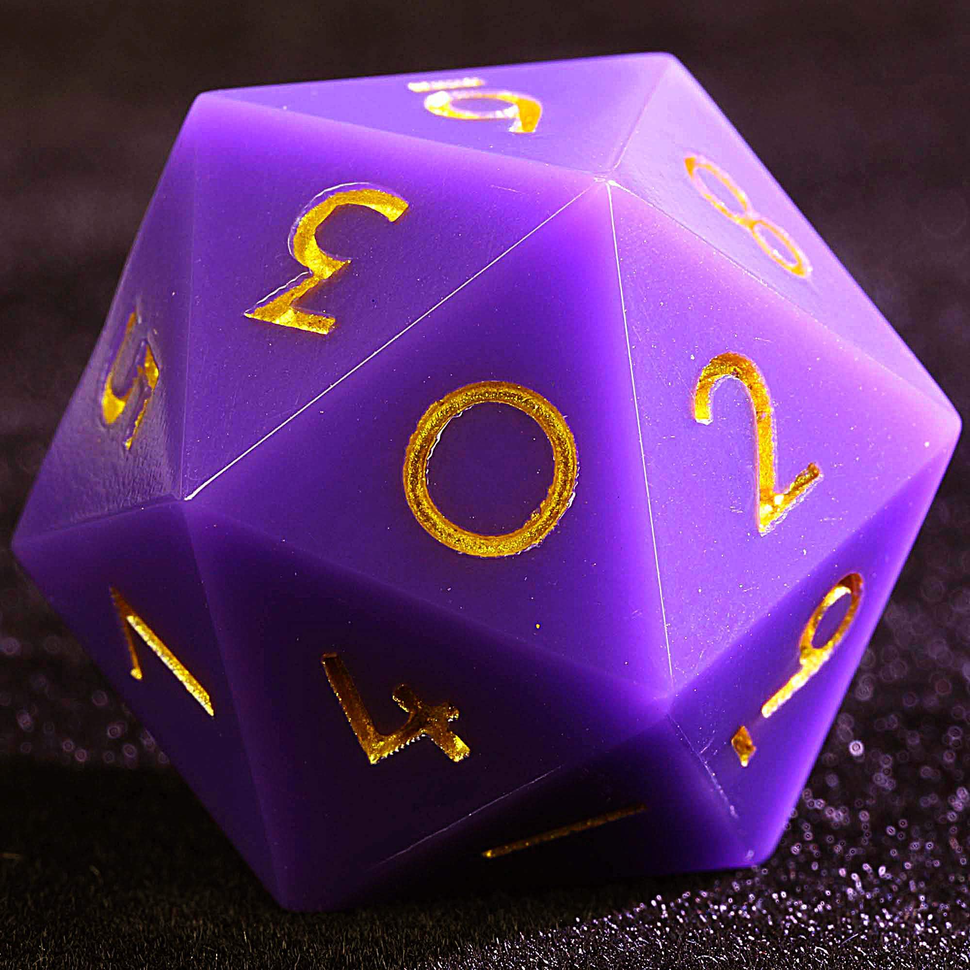 3 Polyhedral Resin 20 Sided D10 and 6 Sided D3 Dice Draw Steel Sets Purple