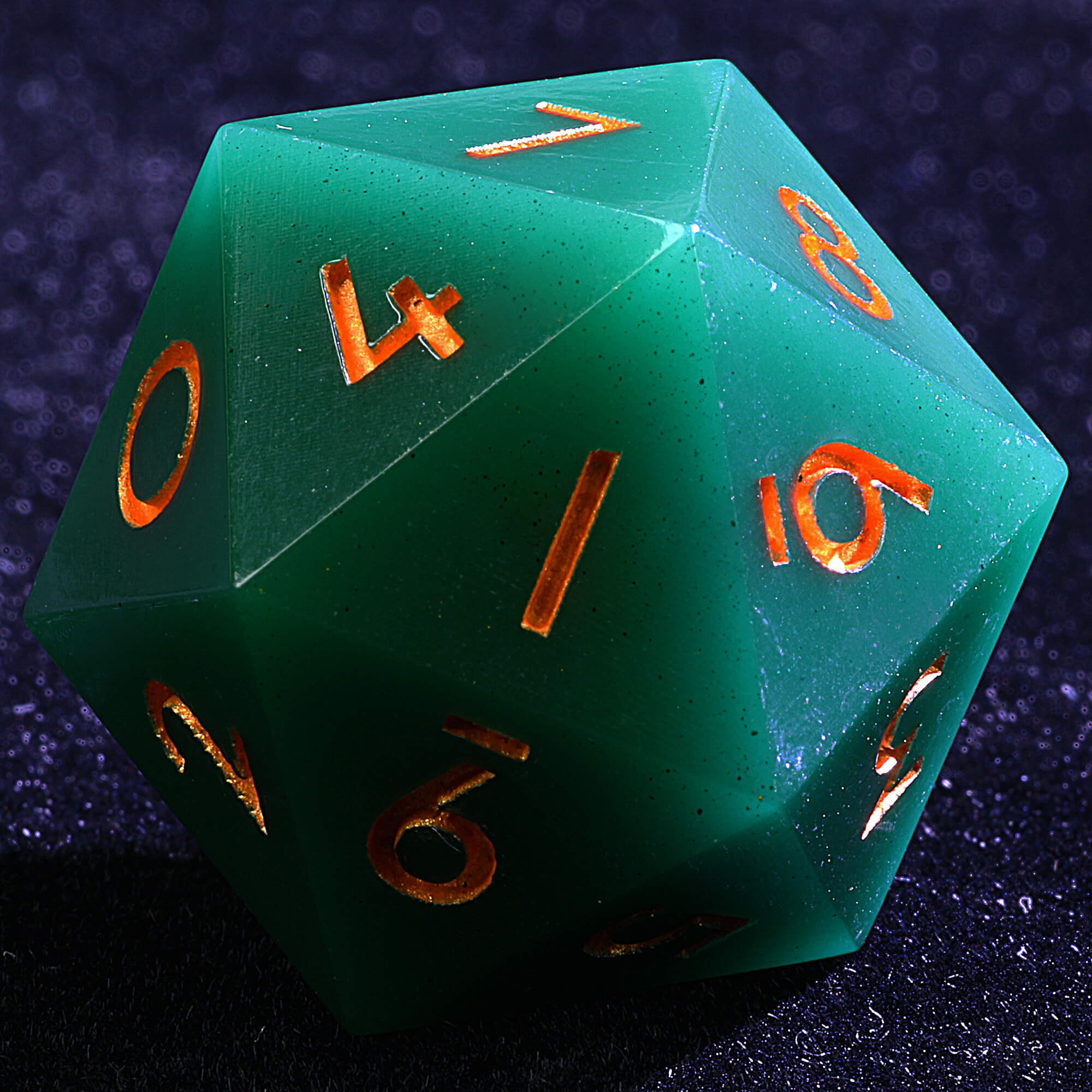 3 Polyhedral Resin 20 Sided D10 and 6 Sided D3 Set Draw Steel Dice Dark Green - Dice of Dragons