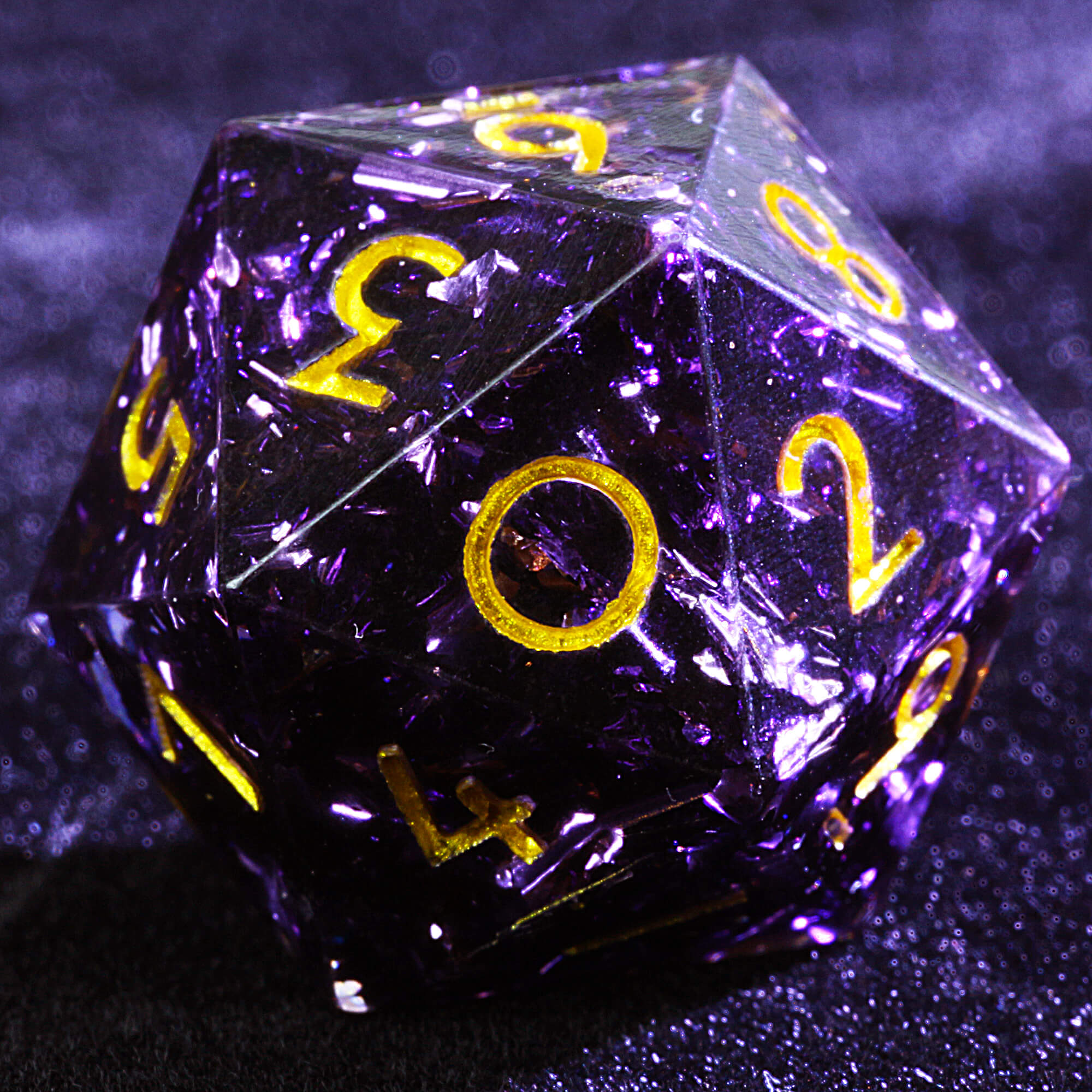 Polyhedral Resin 20 Sided D10 and 6 Sided D3 Sets Draw Steel Dice Arcane Shard