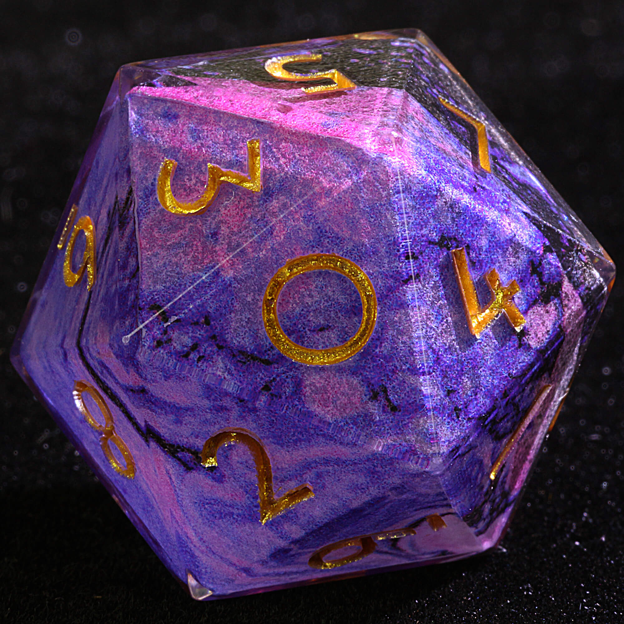 Polyhedral Resin 20 Sided D10 and 6 Sided D3 Draw Steel Dice Set Arcane Aurora