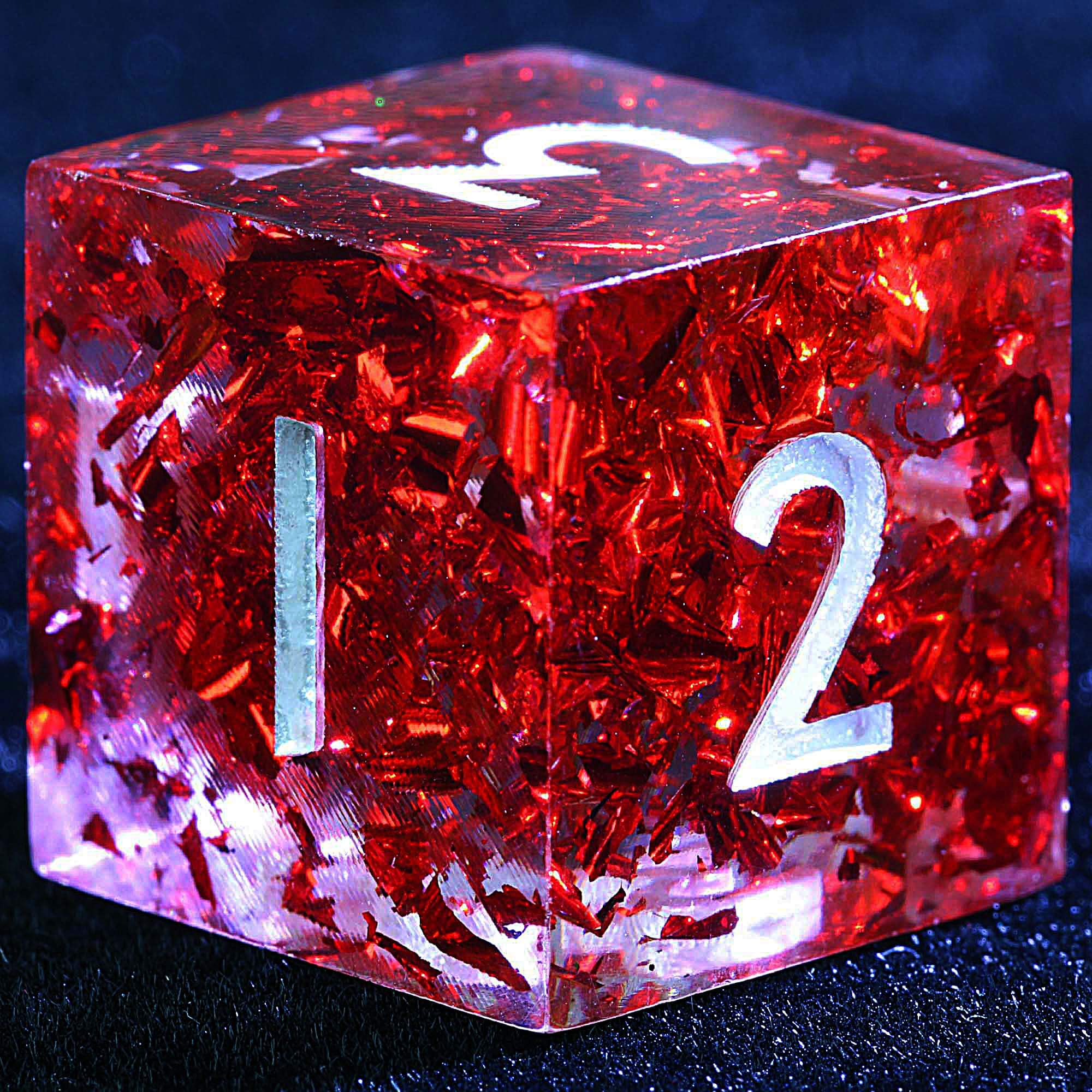 3 Polyhedral Resin 20 Sided D10 and 6 Sided D3 Draw Steel Sets Dice Crimson Splinter