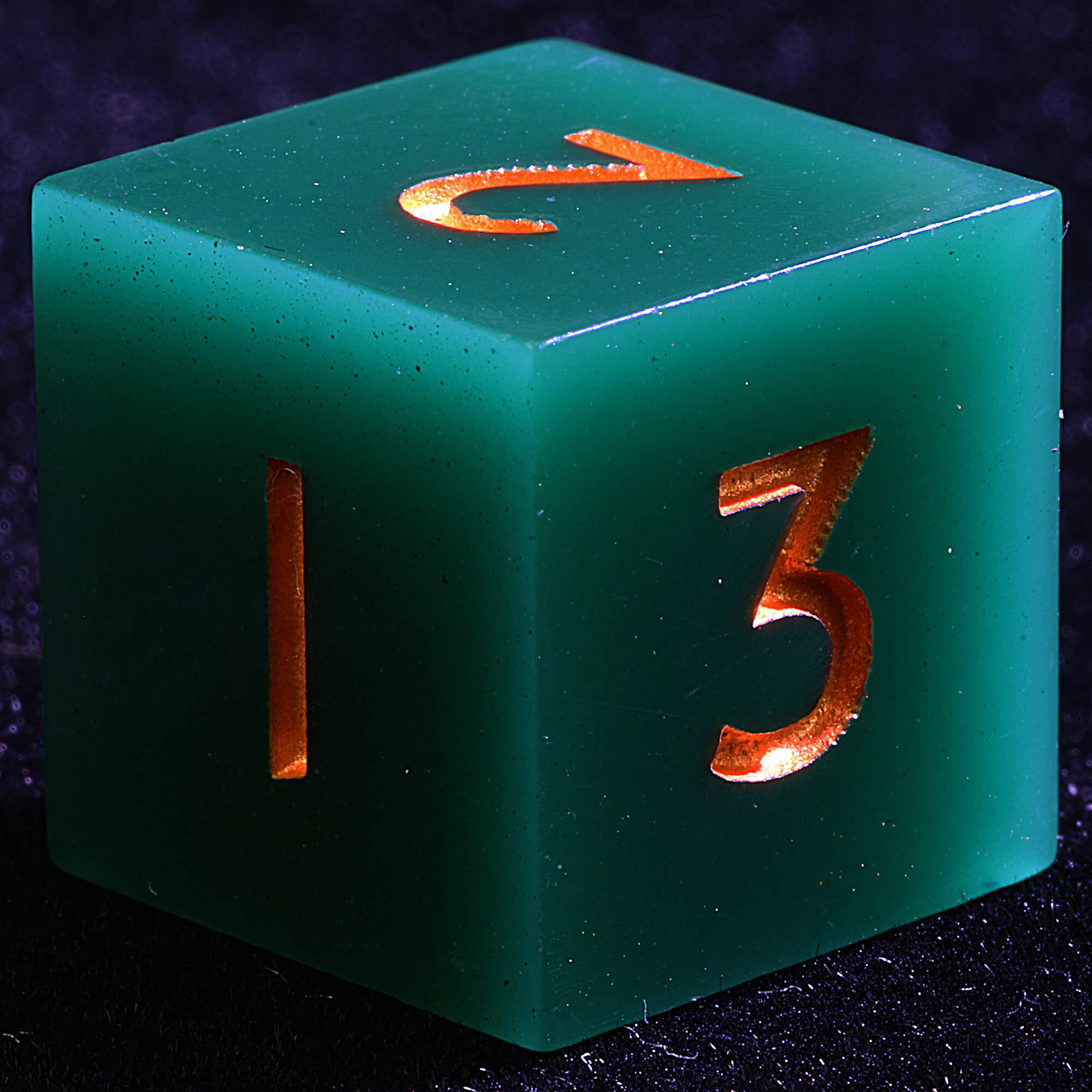 3 Polyhedral Resin 20 Sided D10 and 6 Sided D3 Set Draw Steel Dice Dark Green - Dice of Dragons