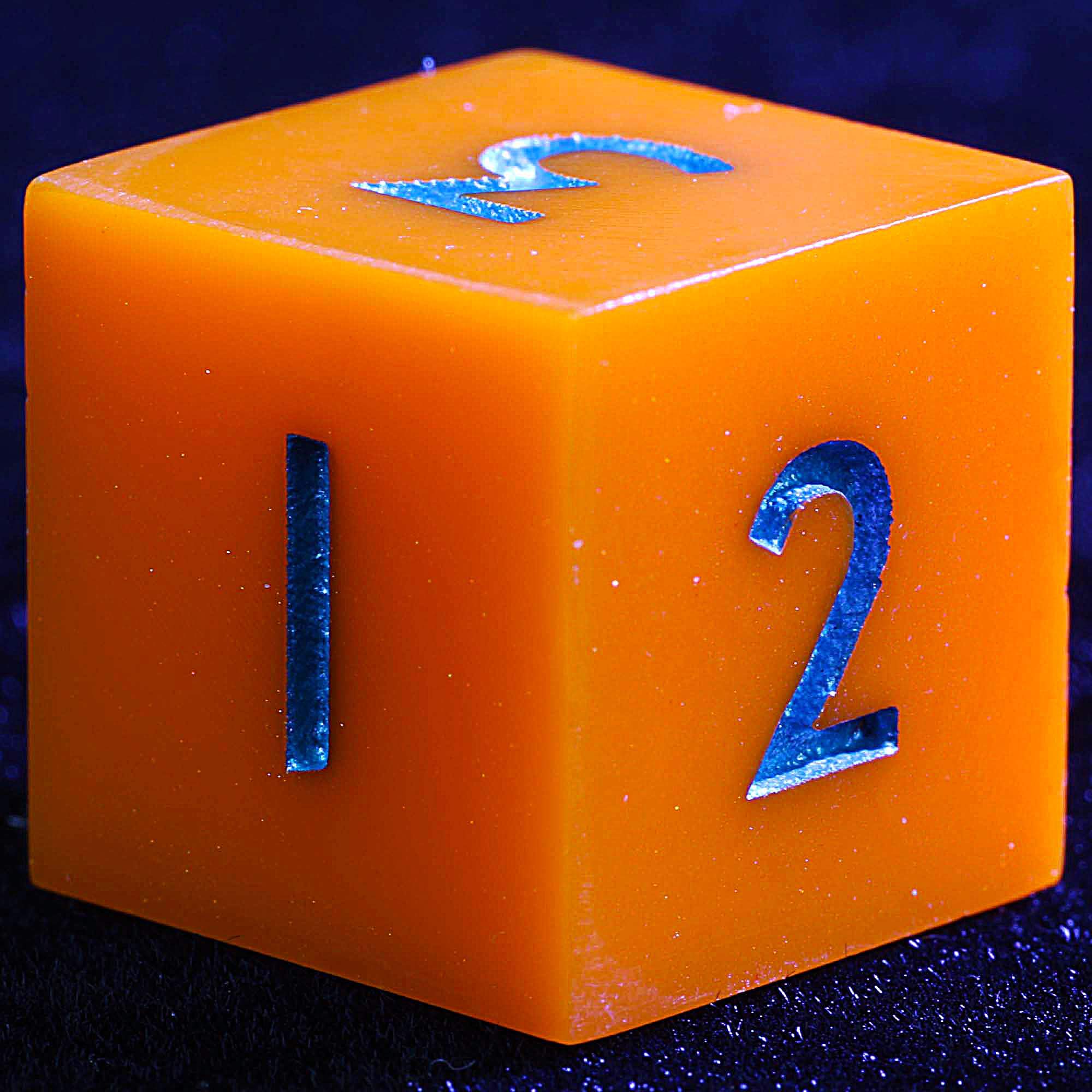 3 Polyhedral Resin 20 Sided D10 and 6 Sided D3 Sets of Dice Draw Steel Orange
