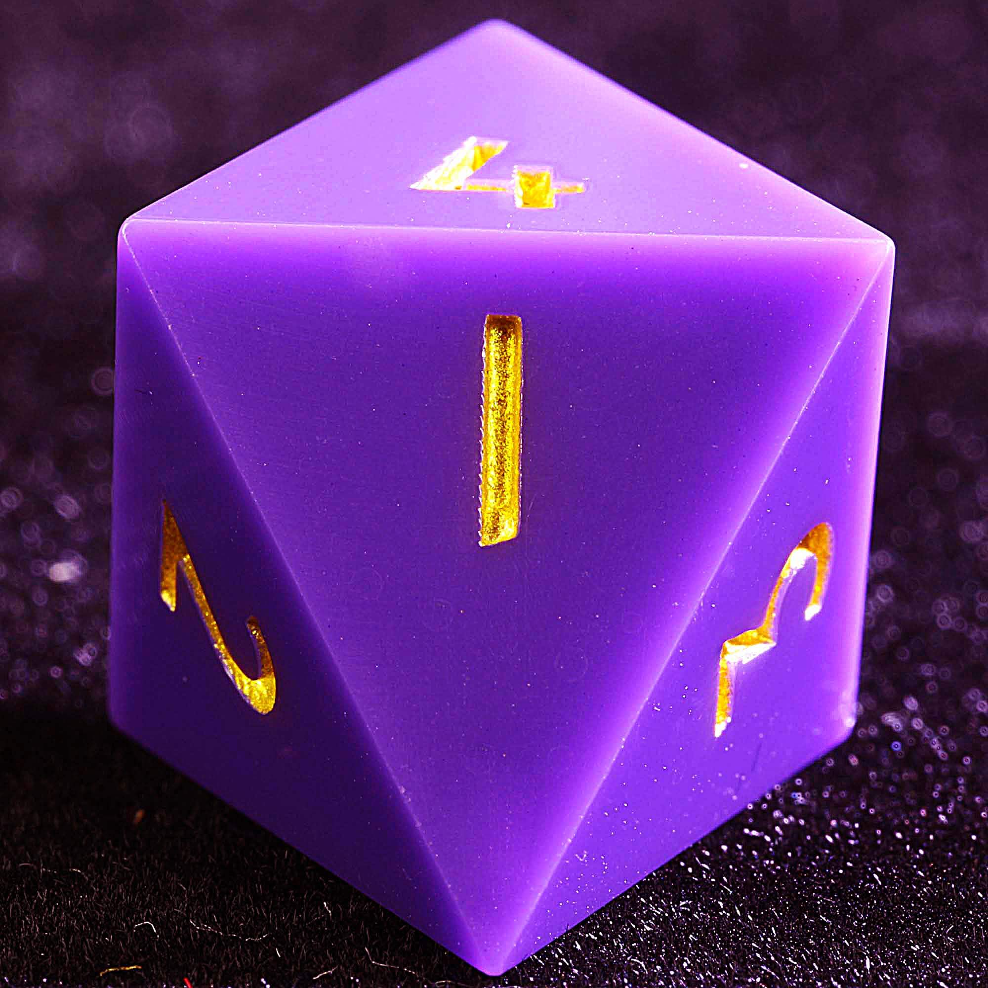 3 Polyhedral Resin 20 Sided D10 and 6 Sided D3 Dice Draw Steel Sets Purple