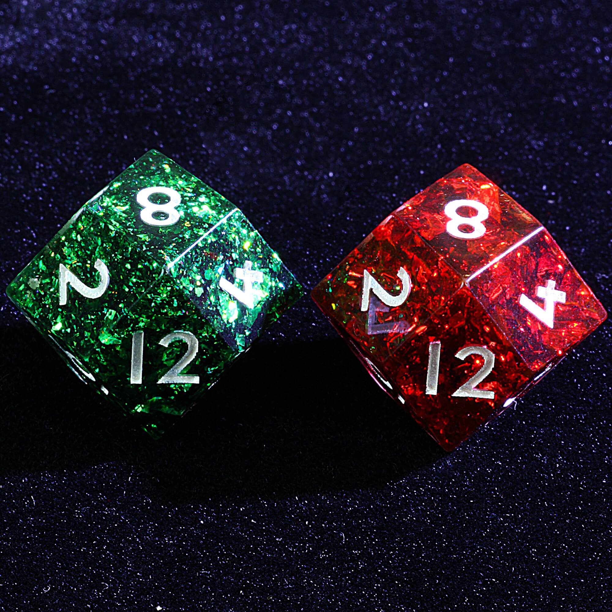 Polyhedral Resin Daggerheart Dice Set Rhombus D12 Crimson Wilds