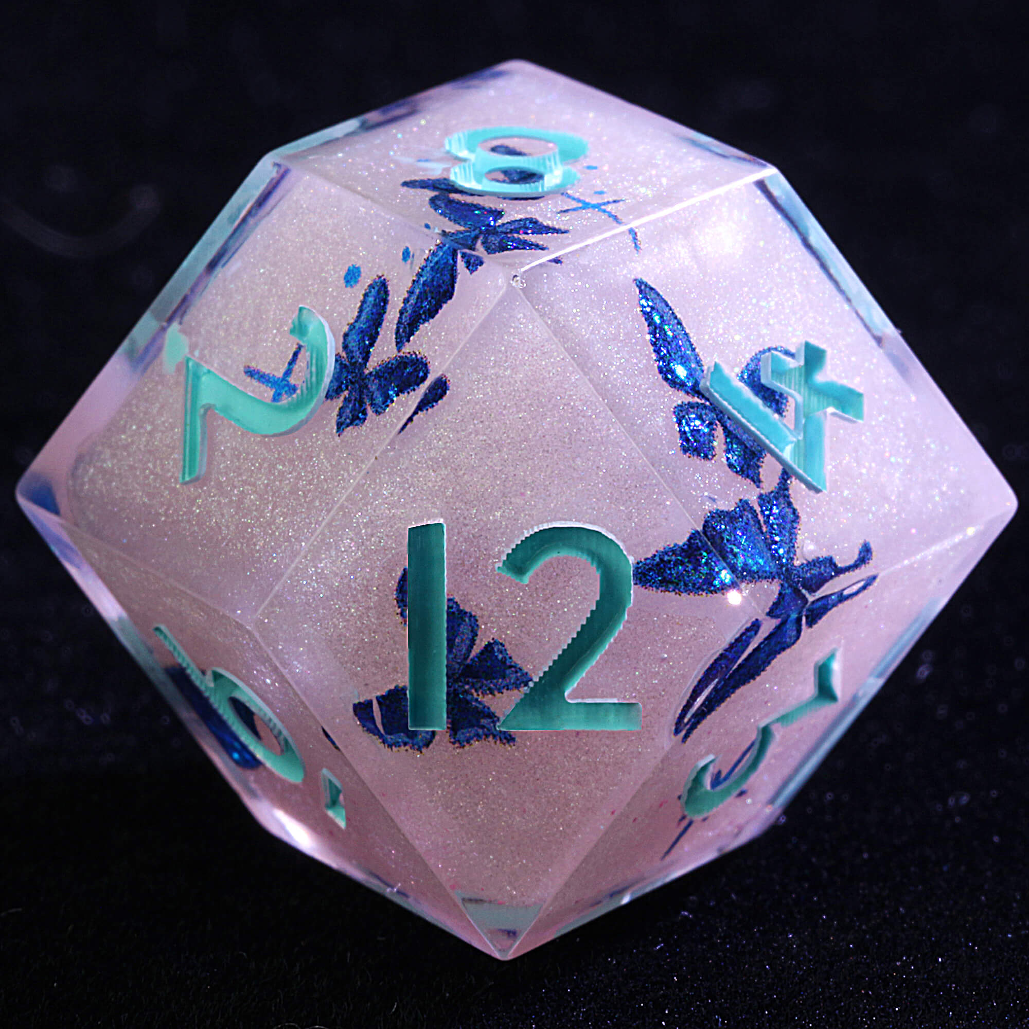 Polyhedral Resin Daggerheart Dice Sets Rhombus D12 Pixie Wings