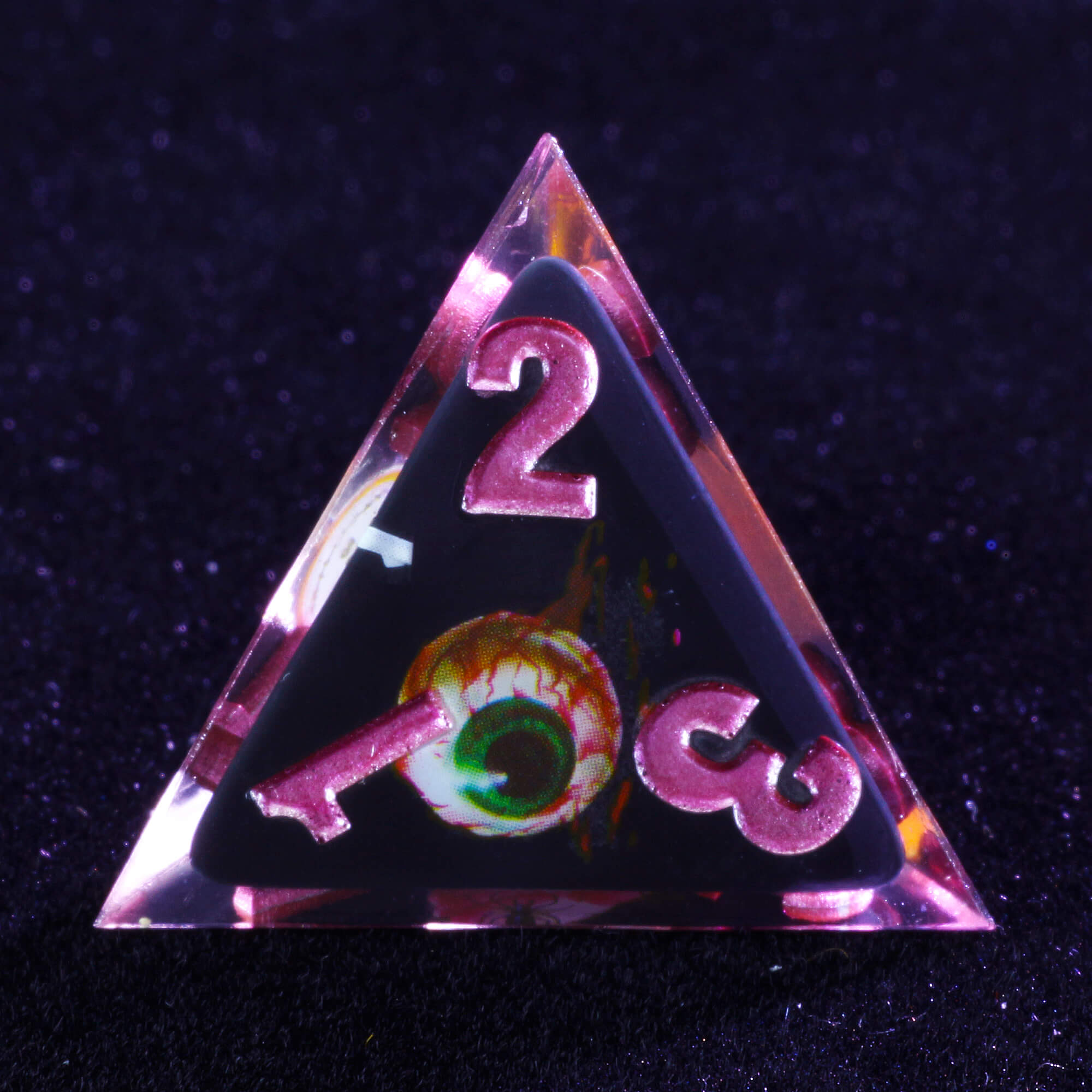 Role Playing 7 Polyhedral Resin Dice Sets DnD Pumpkin Black - Dice of Dragons