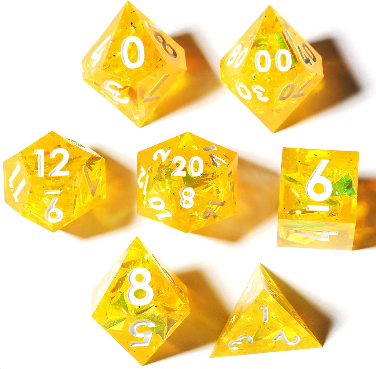 Rpg Unusual Polyhedral Sharp Edge Resin Dice Sets D&D - Fantasy Elves - Dice of Dragons