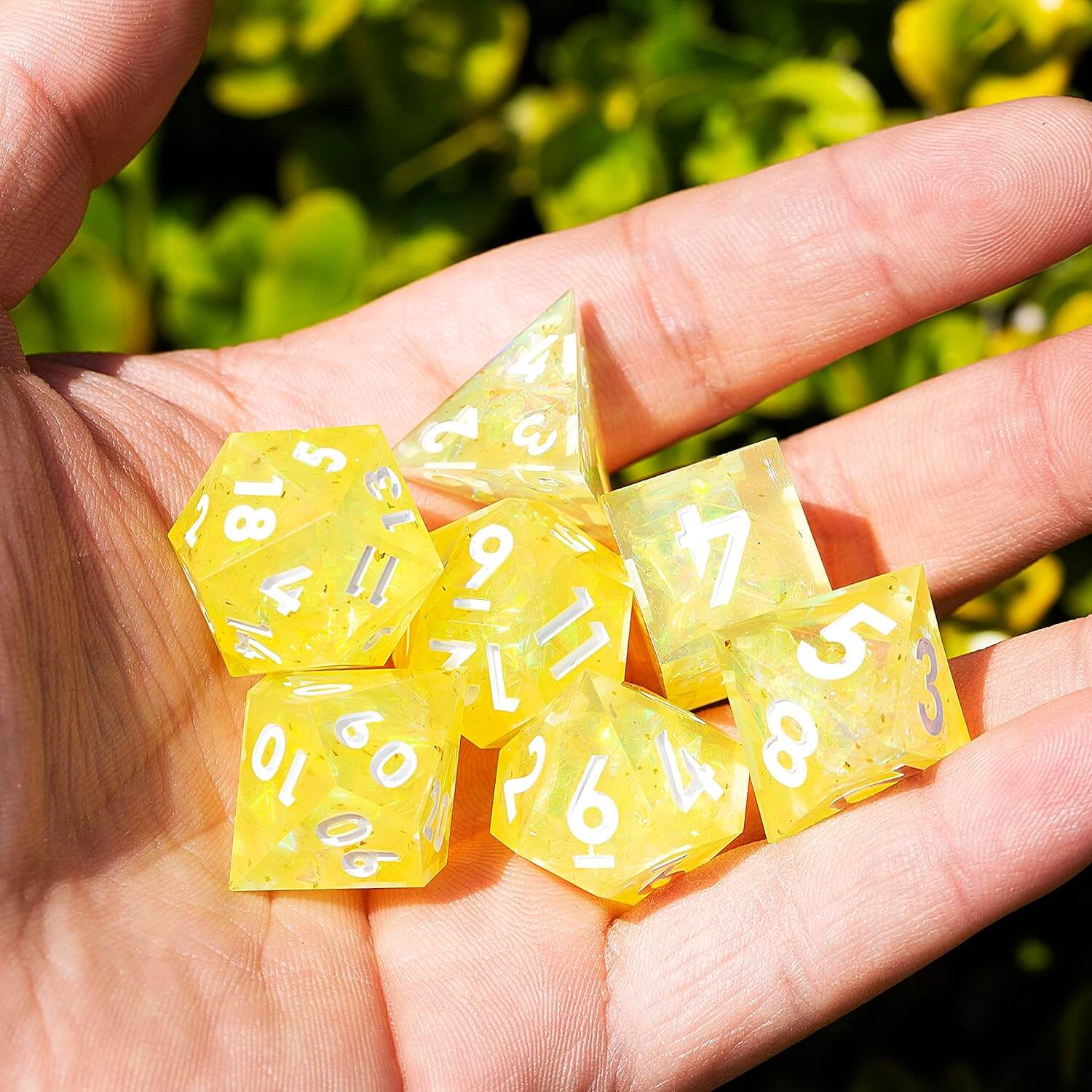 Rpg Unusual Polyhedral Sharp Edge Resin Dice Sets D&D - Fantasy Elves - Dice of Dragons