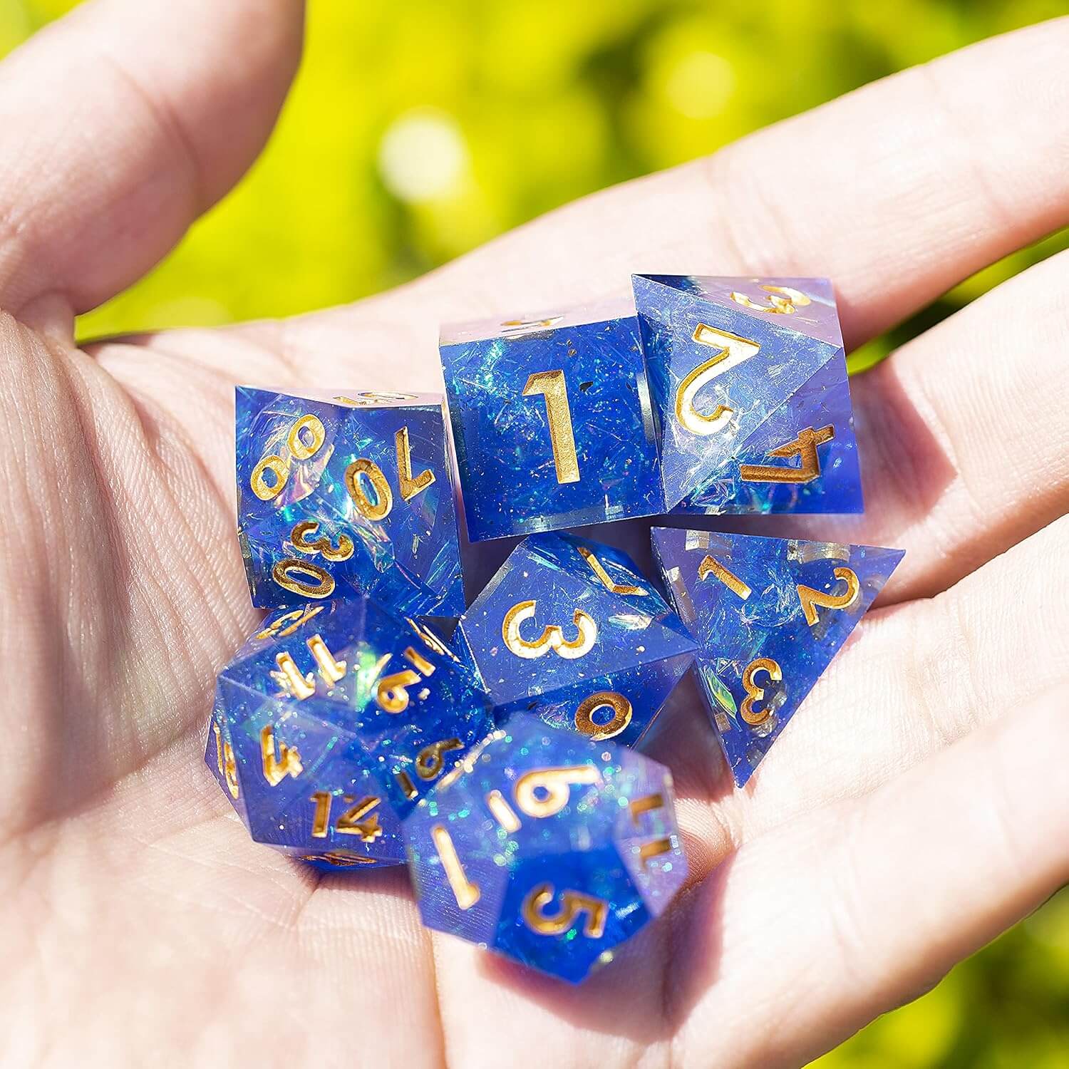 Rpg Unusual Polyhedral Sharp Edge Resin Dice Sets D&D - Sunshine Coast - Dice of Dragons