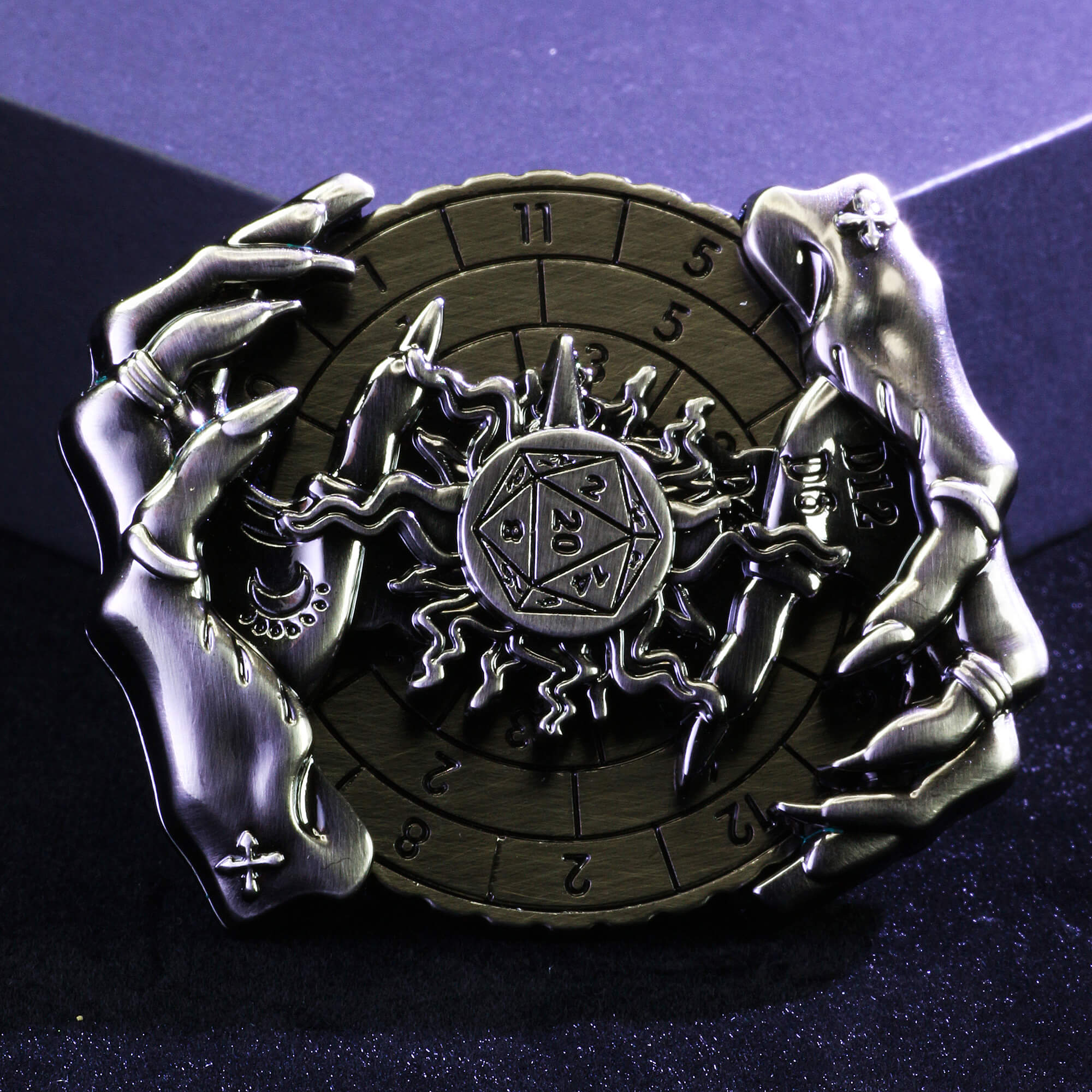 Wizard Hand 7 in 1 Roulette Metal DND Dice Fidget Spinner Gyroid Dice - Dice of Dragons