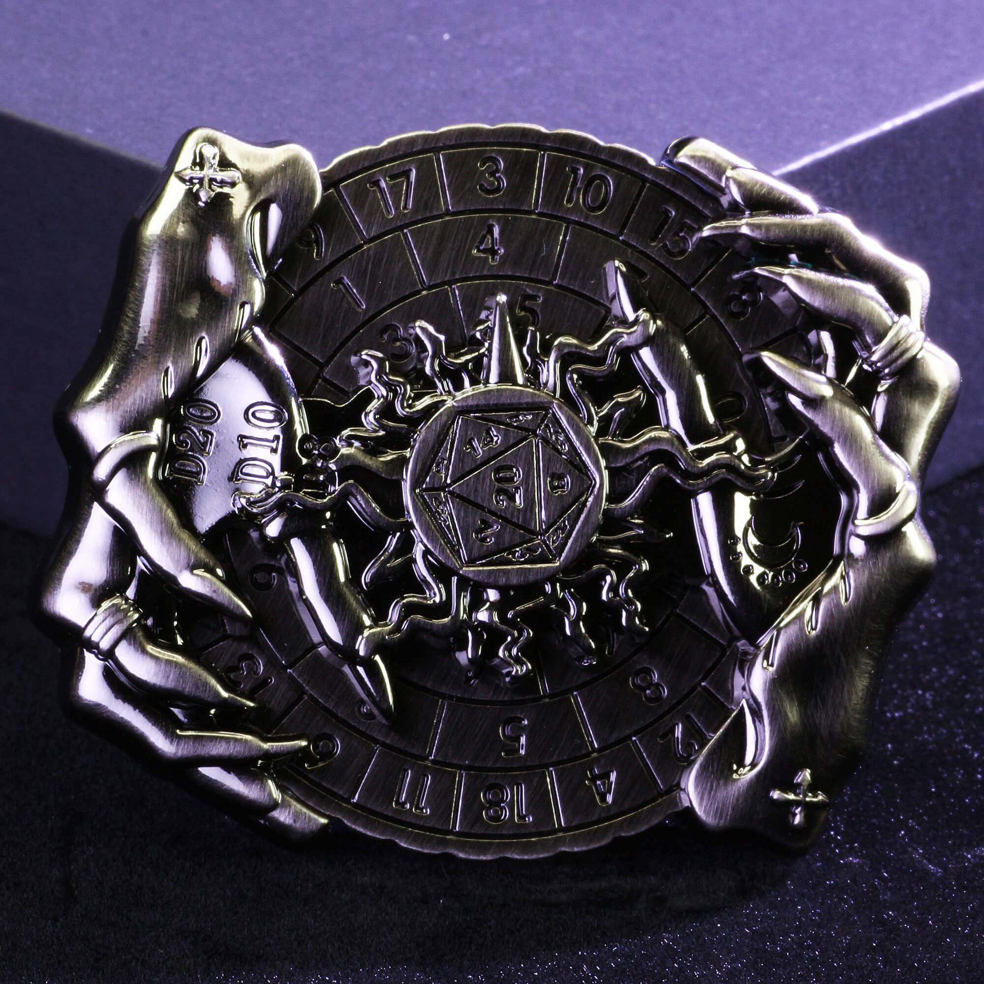 Wizard Hand 7 in 1 Roulette Metal DND Dice Fidget Spinner Gyroid Dice - Dice of Dragons