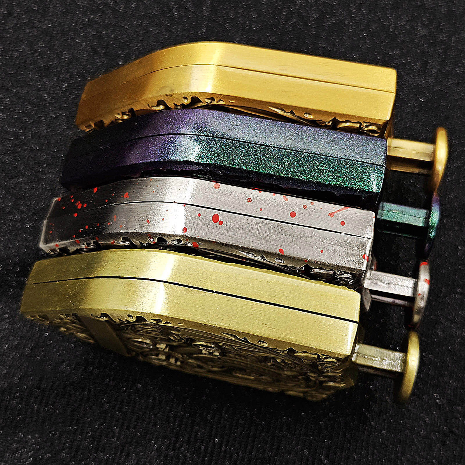 Wyvern Dragon 7 in 1 Button Presser Spinning D&D Metal Dice Shield Roulette Game