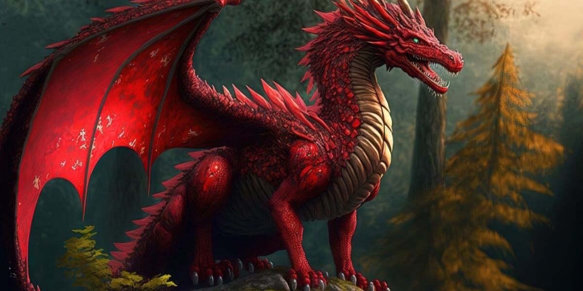 The Welsh Dragon, a Mythical Creature Dice of Dragons