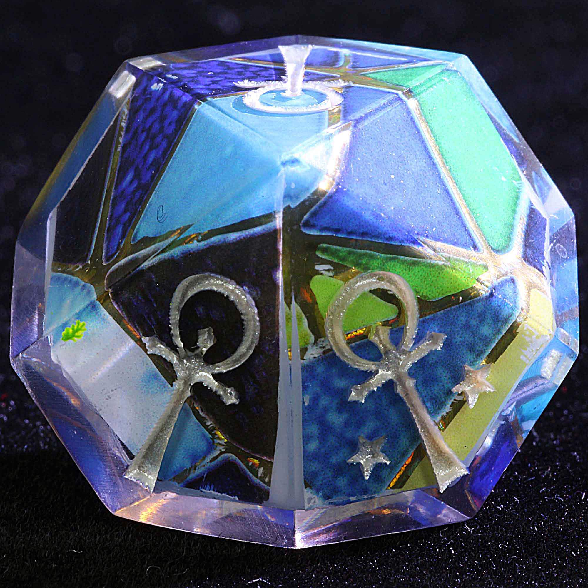 15 Polyhedral Camarilla Dice VtM Set WoD Shards and Edges - Dice of Dragons