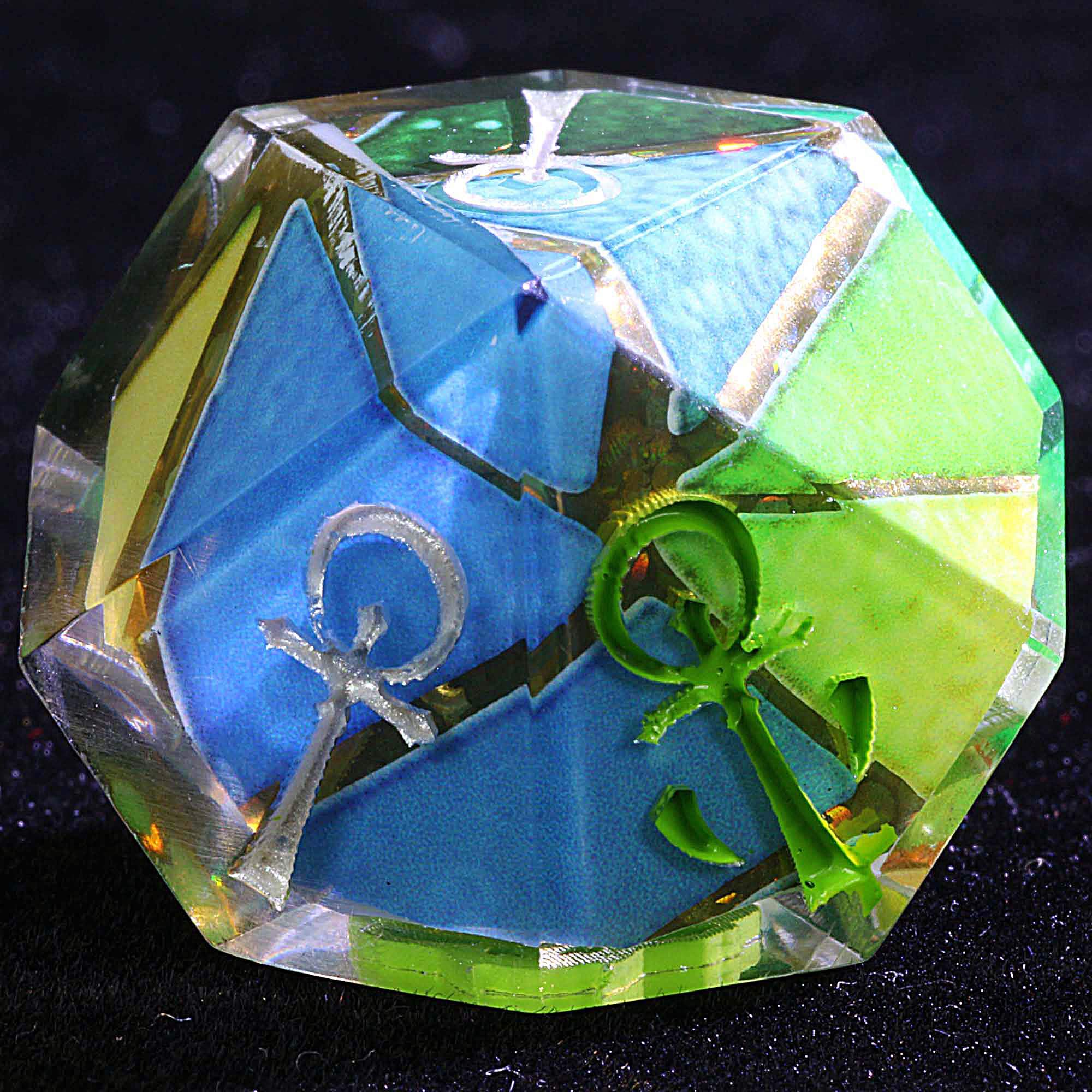 15 Polyhedral Camarilla Dice VtM Set WoD Shards and Edges - Dice of Dragons