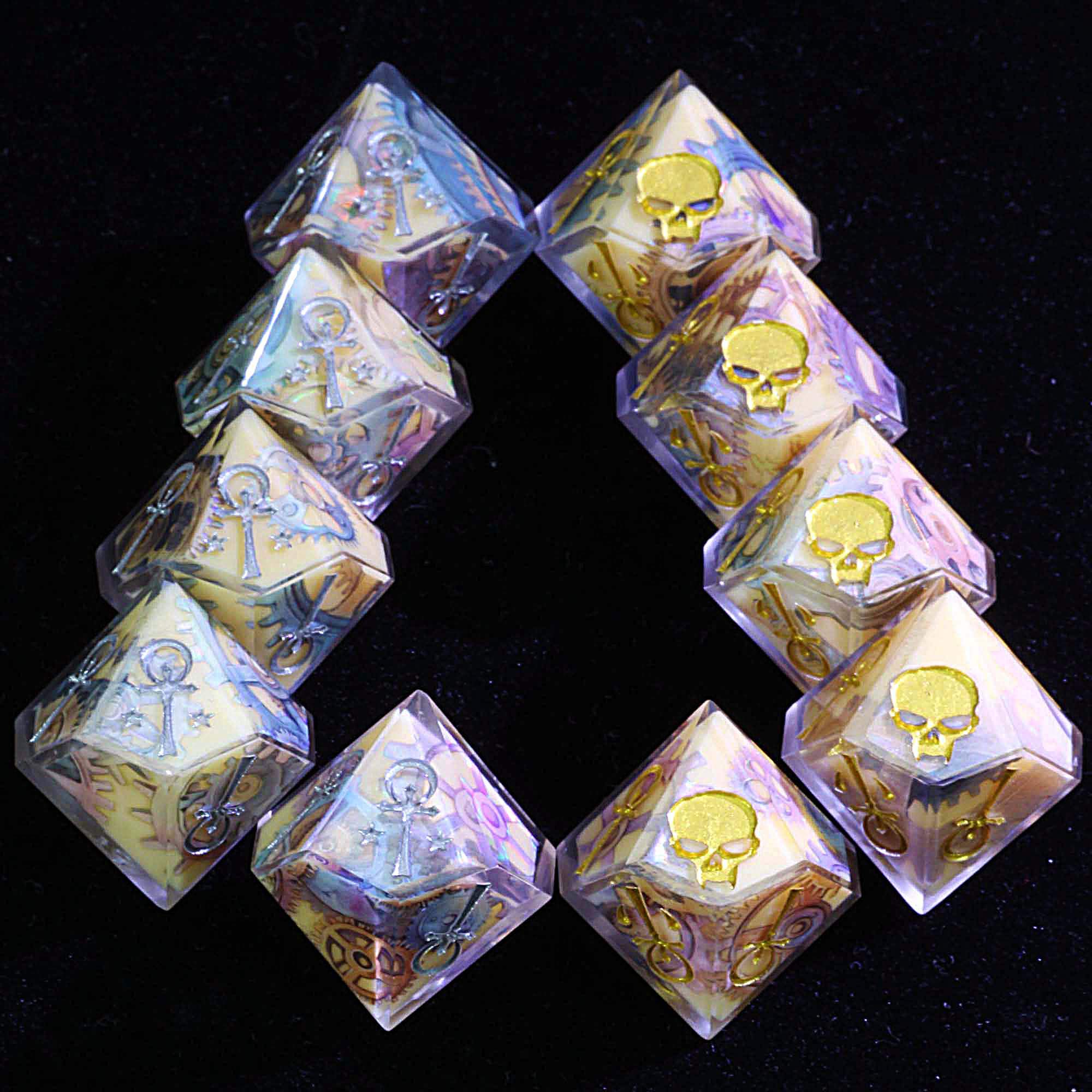 15 Polyhedral Camarilla WoD Sets of Dice VtM Moving Galaxy - Dice of Dragons