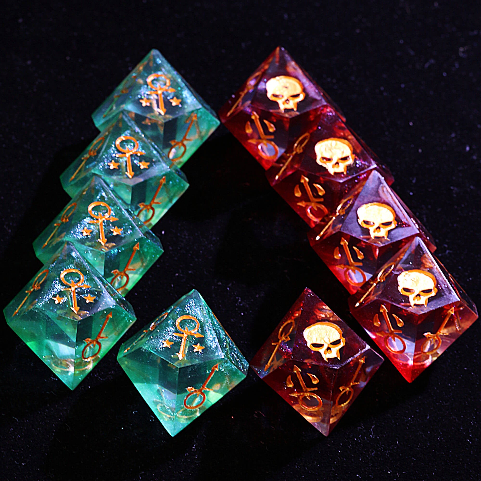 15 Polyhedral Resin Anarch Dice Sets WoD VtM Manifesto - Dice of Dragons