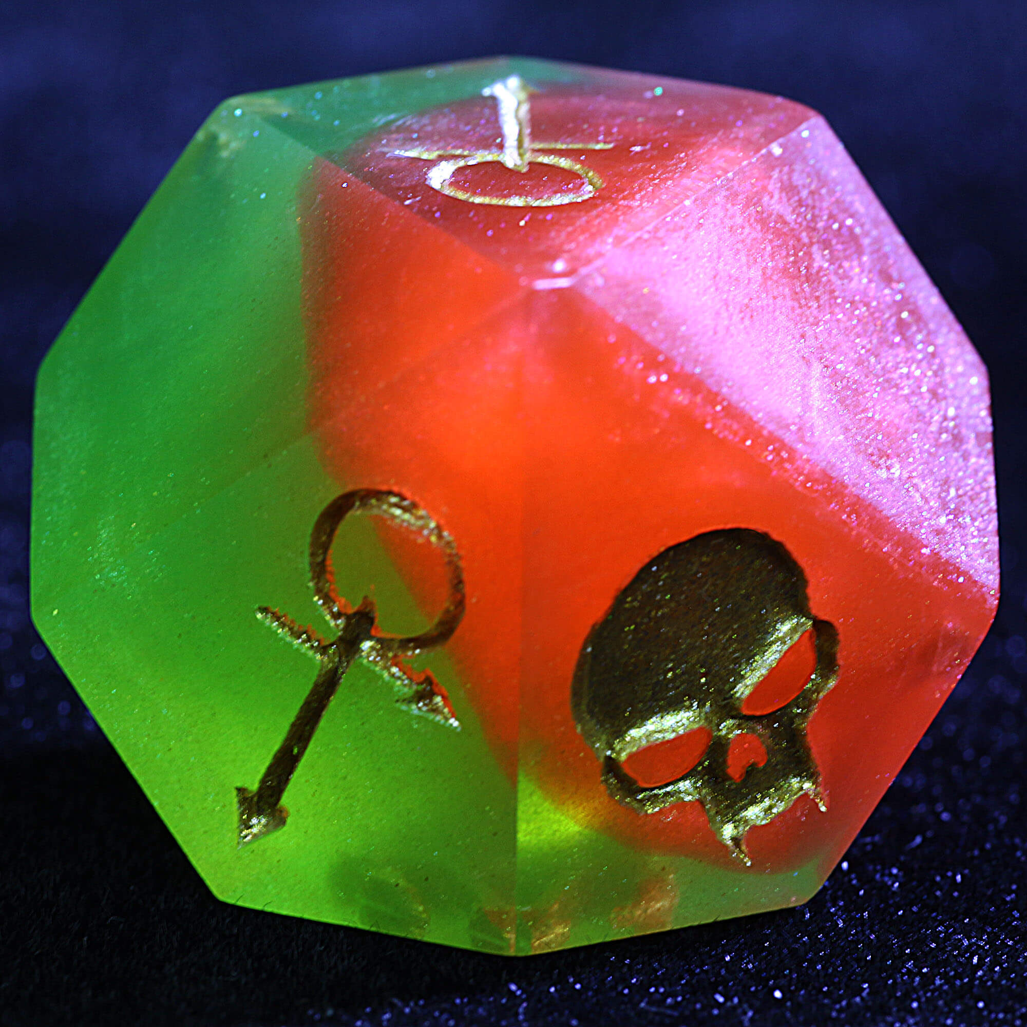 15 Polyhedral Resin Anarch Set Dice VtM WoD Hazard Warning - Dice of Dragons