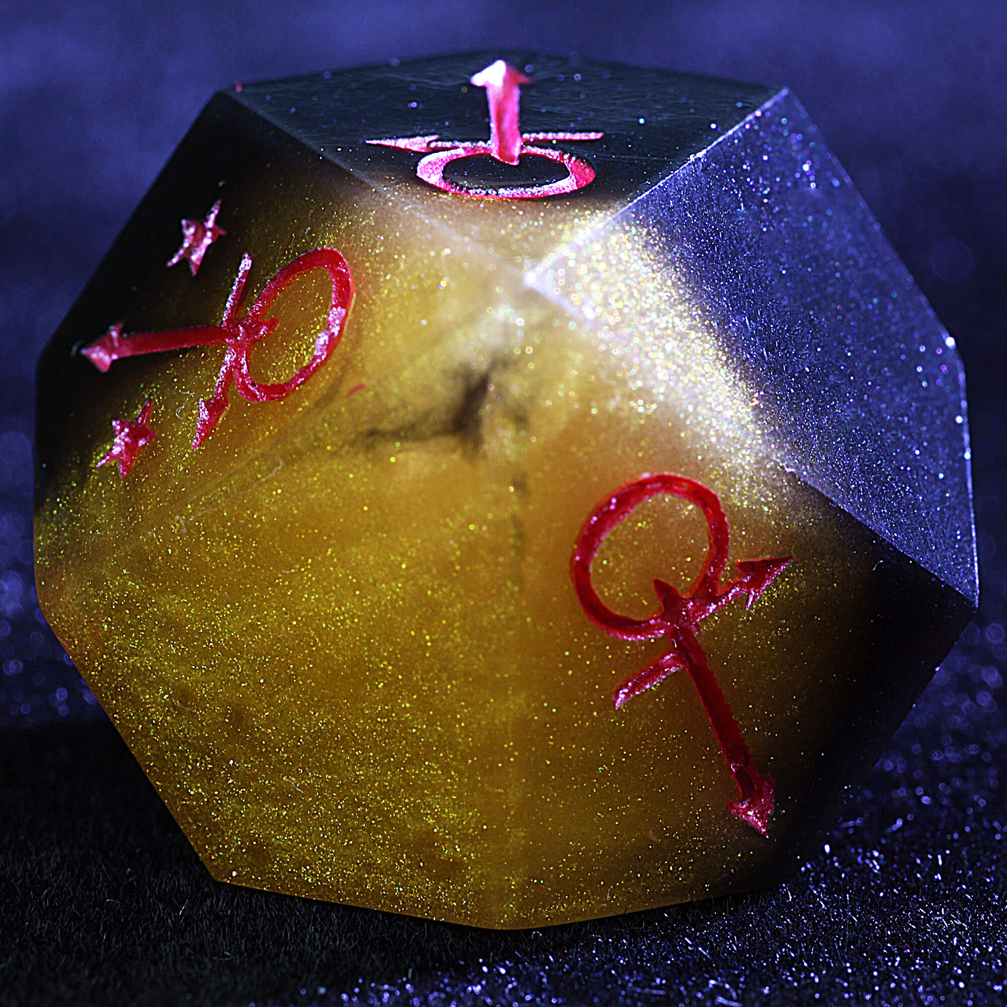 15 Polyhedral Resin Anarch Set Dice VtM WoD Hazard Warning - Dice of Dragons