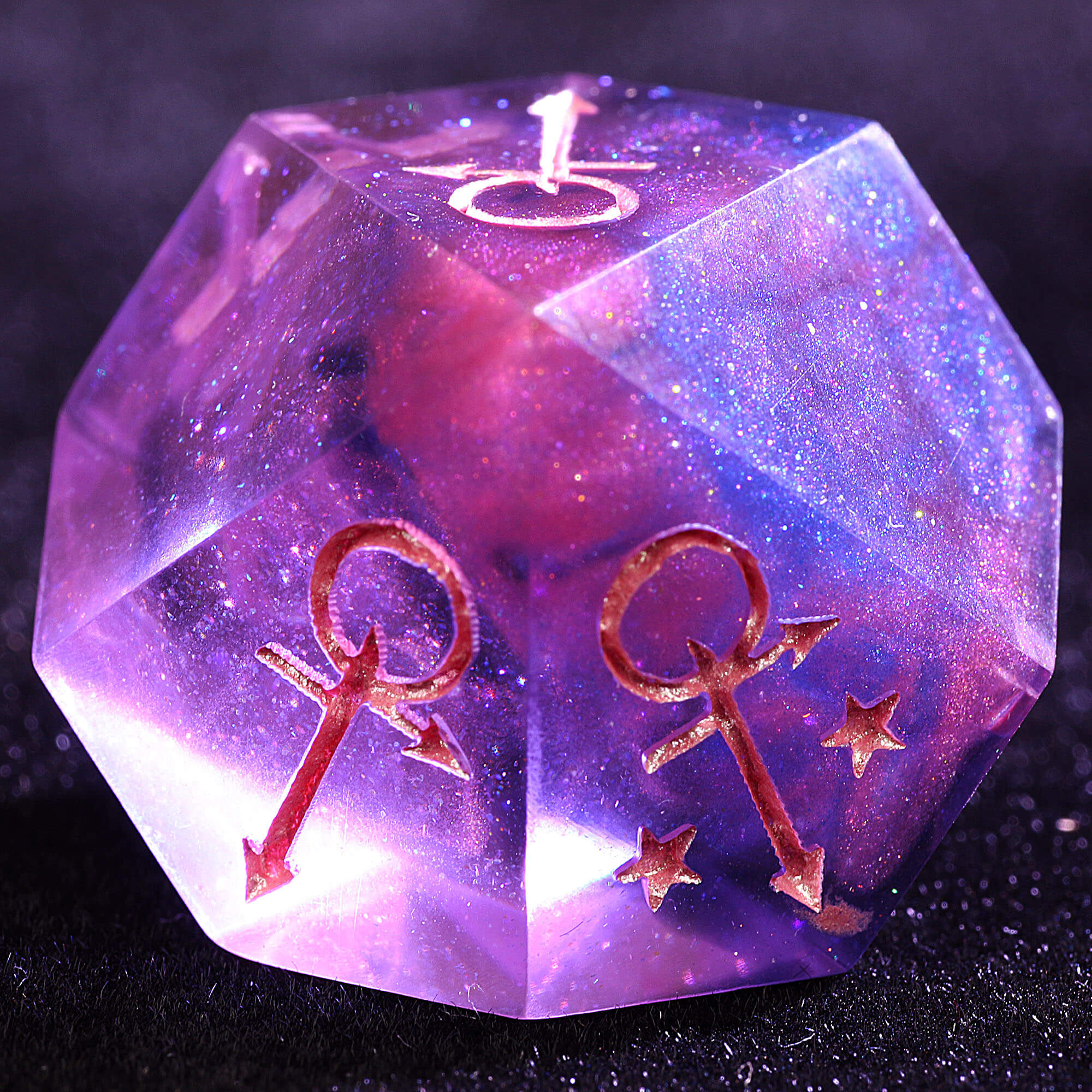 15 Polyhedral Resin Anarch WoD Dice Set VtM Neon Nocturne - Dice of Dragons