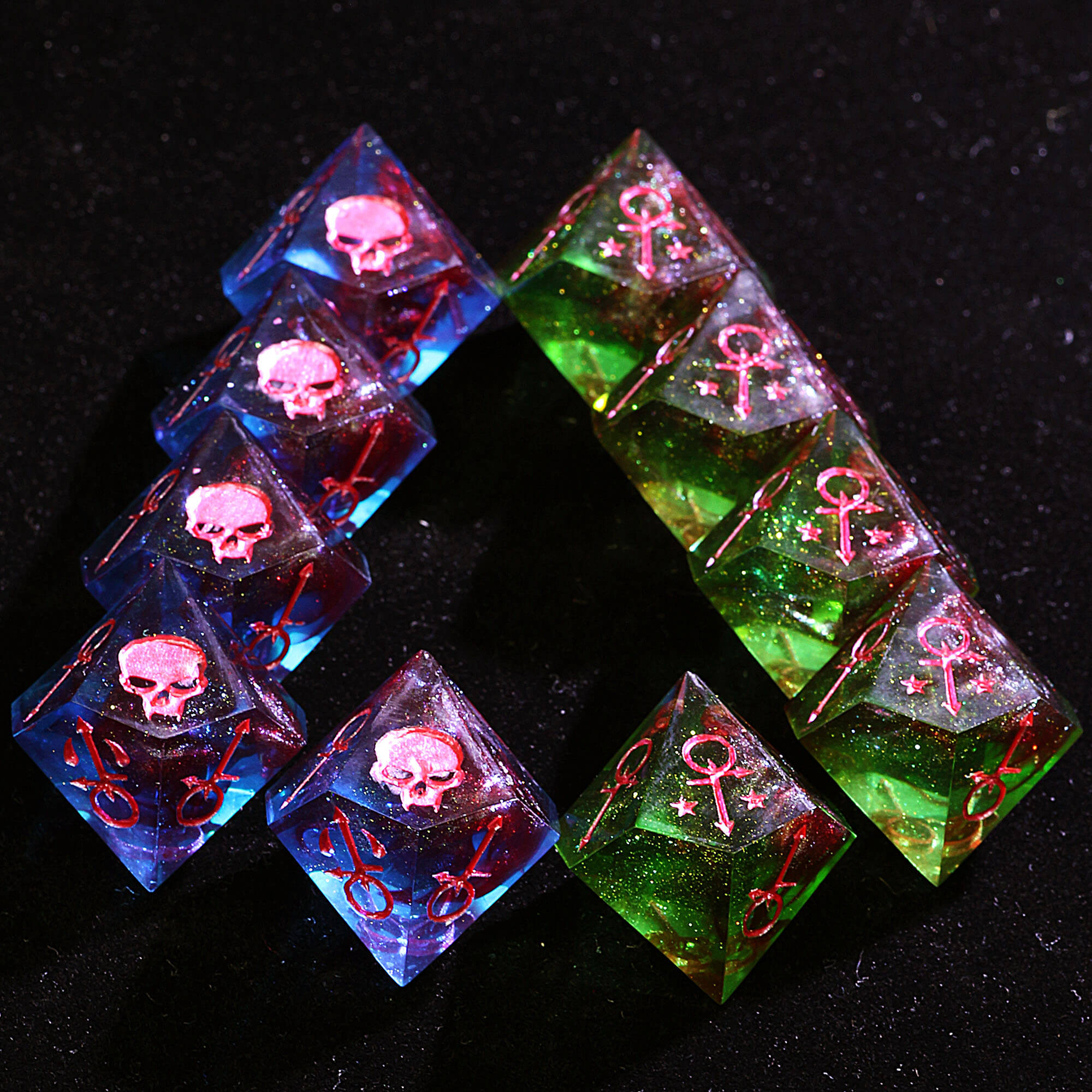 15 Polyhedral Resin Anarch WoD VtM Set Dice Iconoclast Gamble - Dice of Dragons