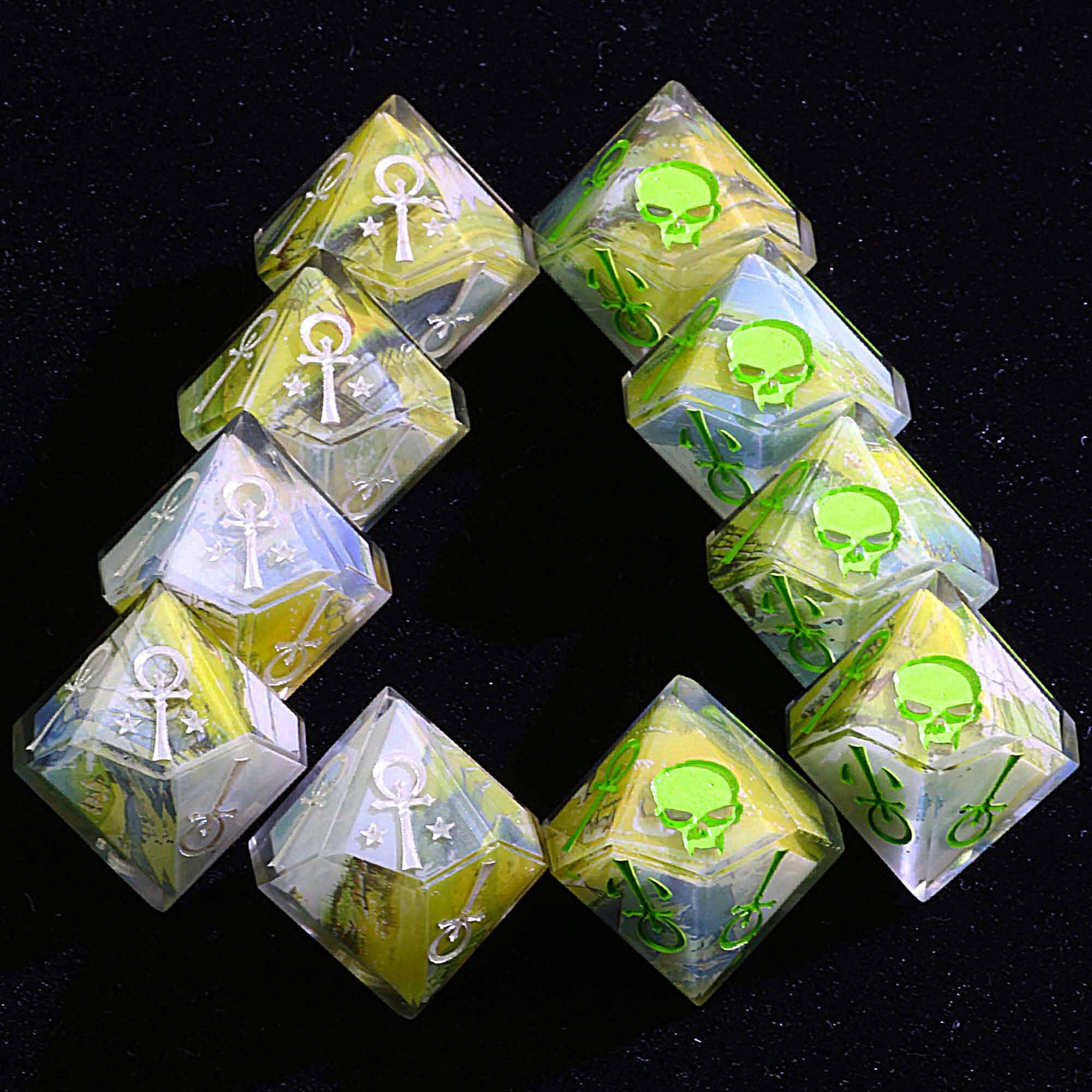 15 Polyhedral Resin Camarilla Dice VtM WoD Sets Wilderness Wind