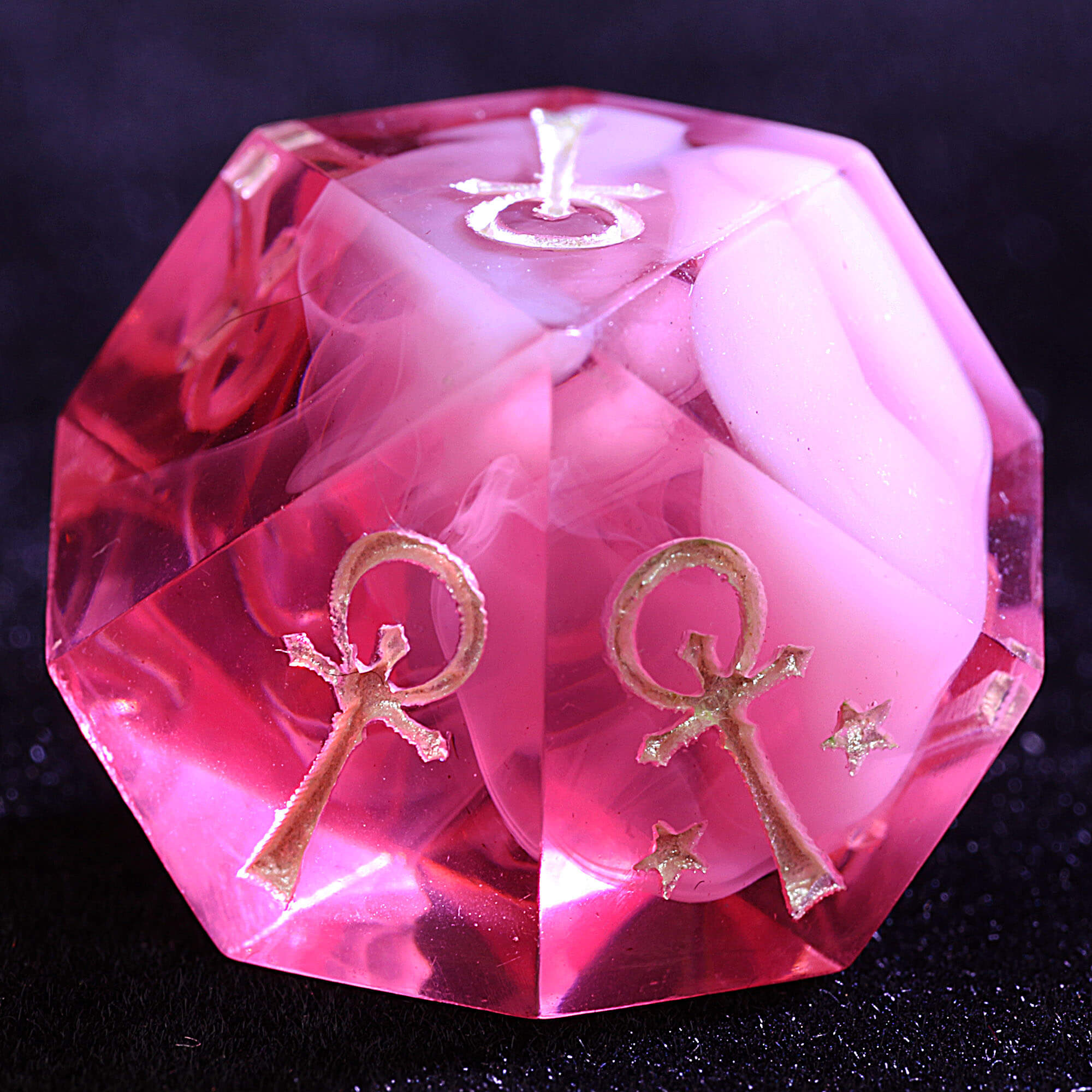 15 Polyhedral Resin Camarilla WoD VtM Dice Sets Velvet Cage - Dice of Dragons