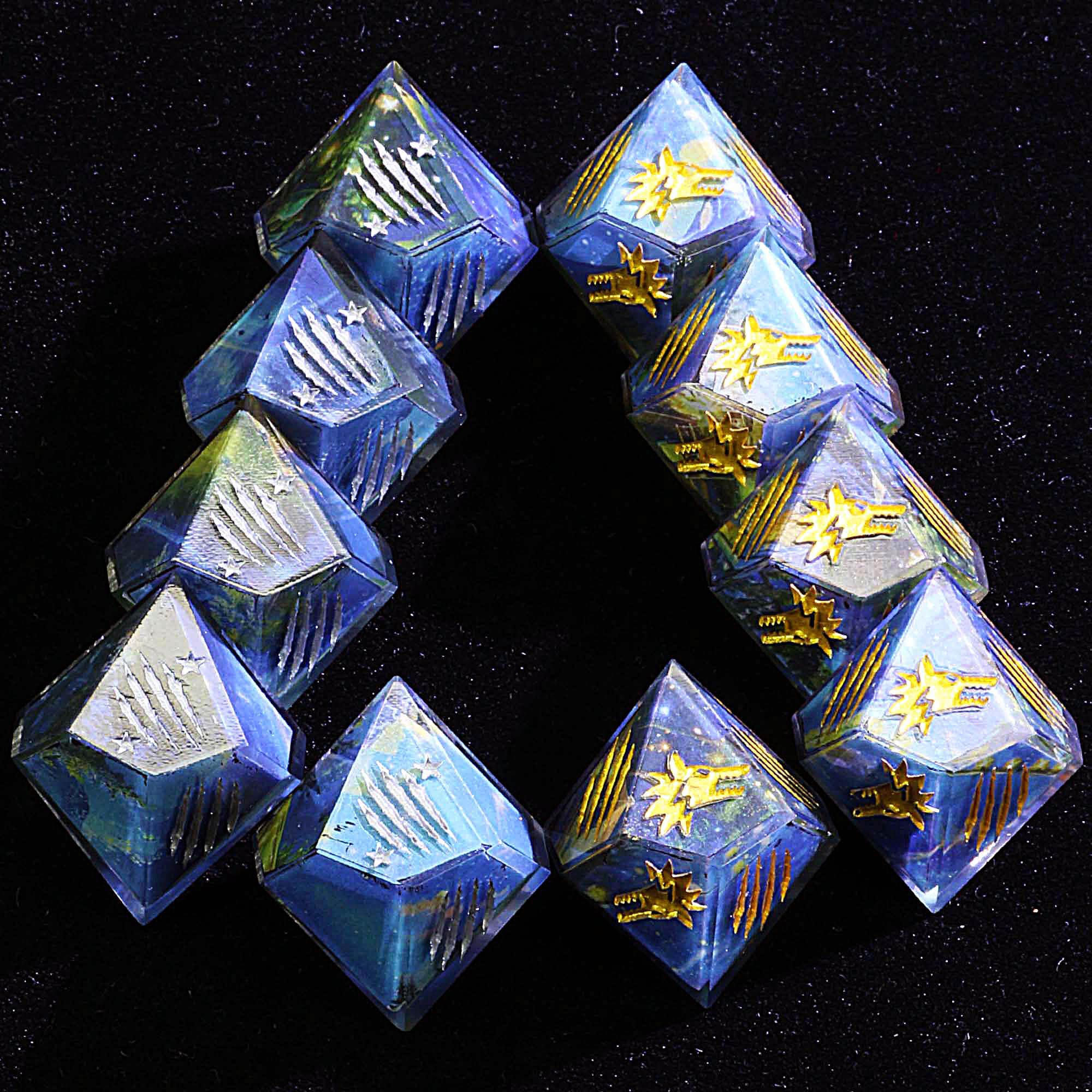 15 Polyhedral Resin Dice Sets WtA WoD Mountain Starscape