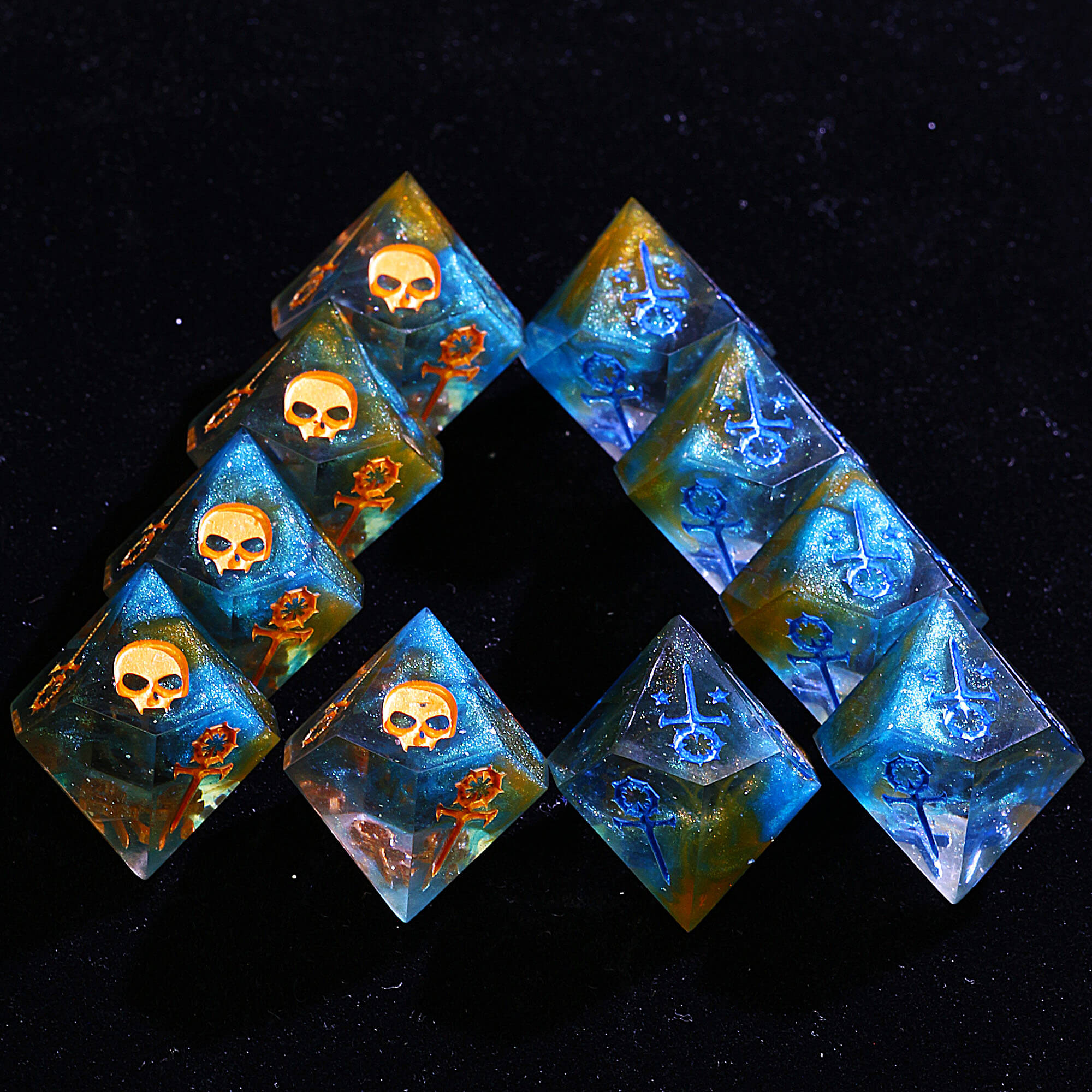 15 Polyhedral Resin Sabbat Dice Set VtM WoD Pandemonium - Dice of Dragons