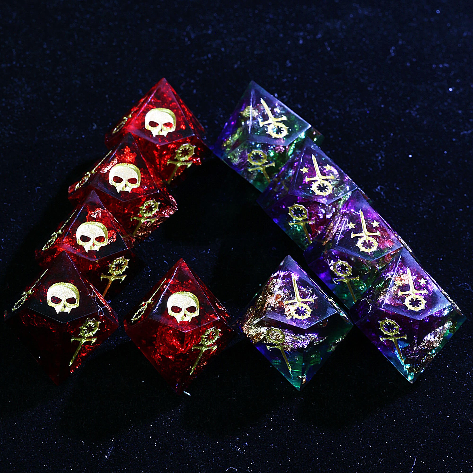 15 Polyhedral Resin Sabbat Dice Sets VtM WoD The Crucible - Dice of Dragons