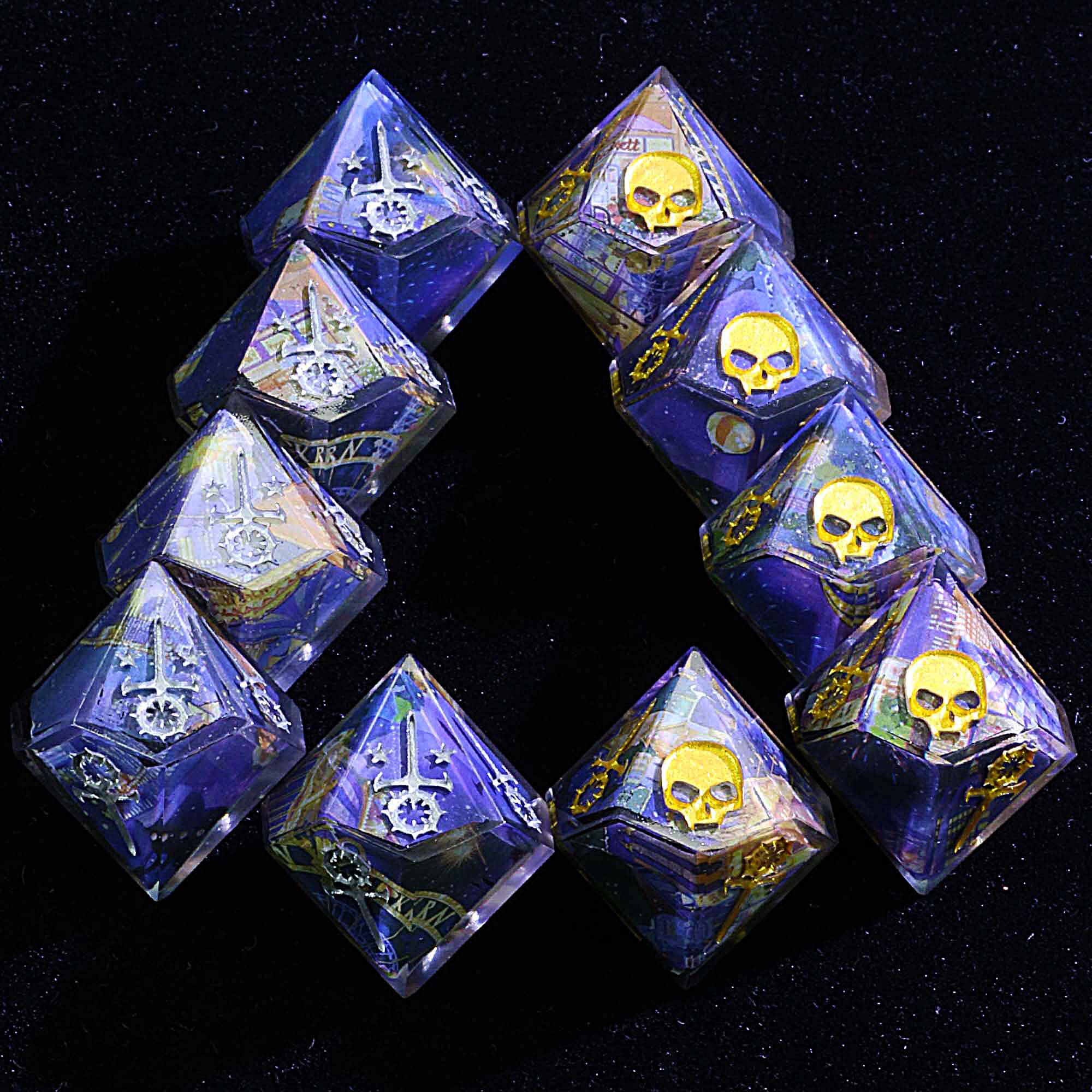 15 Polyhedral Resin Sabbat Dice WoD Sets VtM Summer Paradise