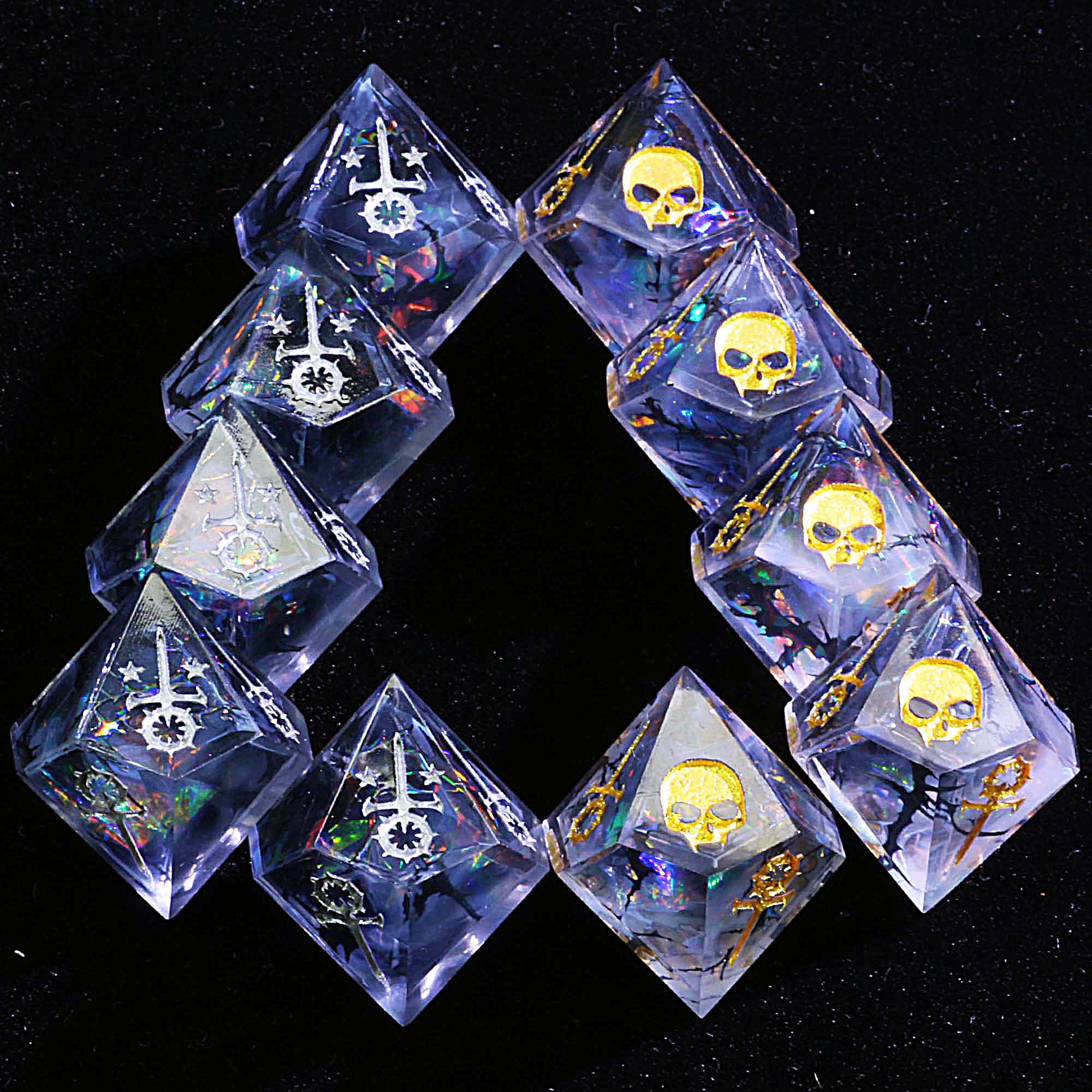 15 Polyhedral Resin Sabbat Set VtM Dice WoD Thorns