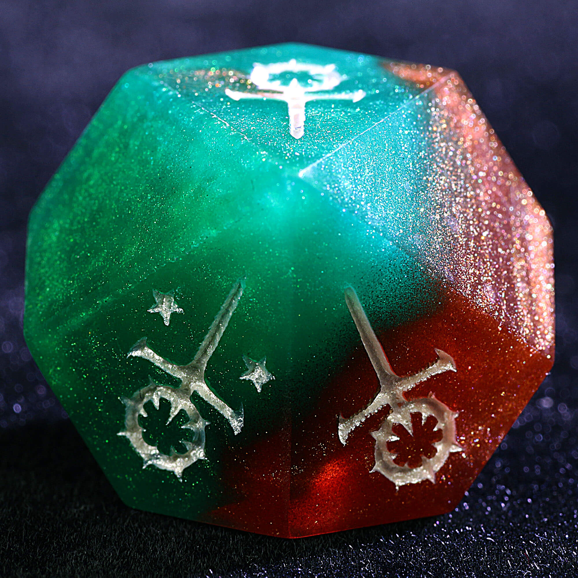15 Polyhedral Resin Sabbat VtM Dice Sets WoD Lily and Rot - Dice of Dragons
