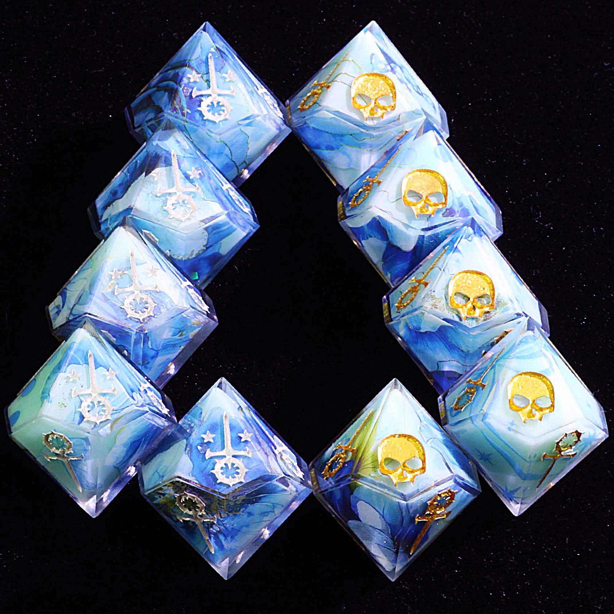 15 Polyhedral Resin Sabbat VtM Dice WoD Sets Fantasia