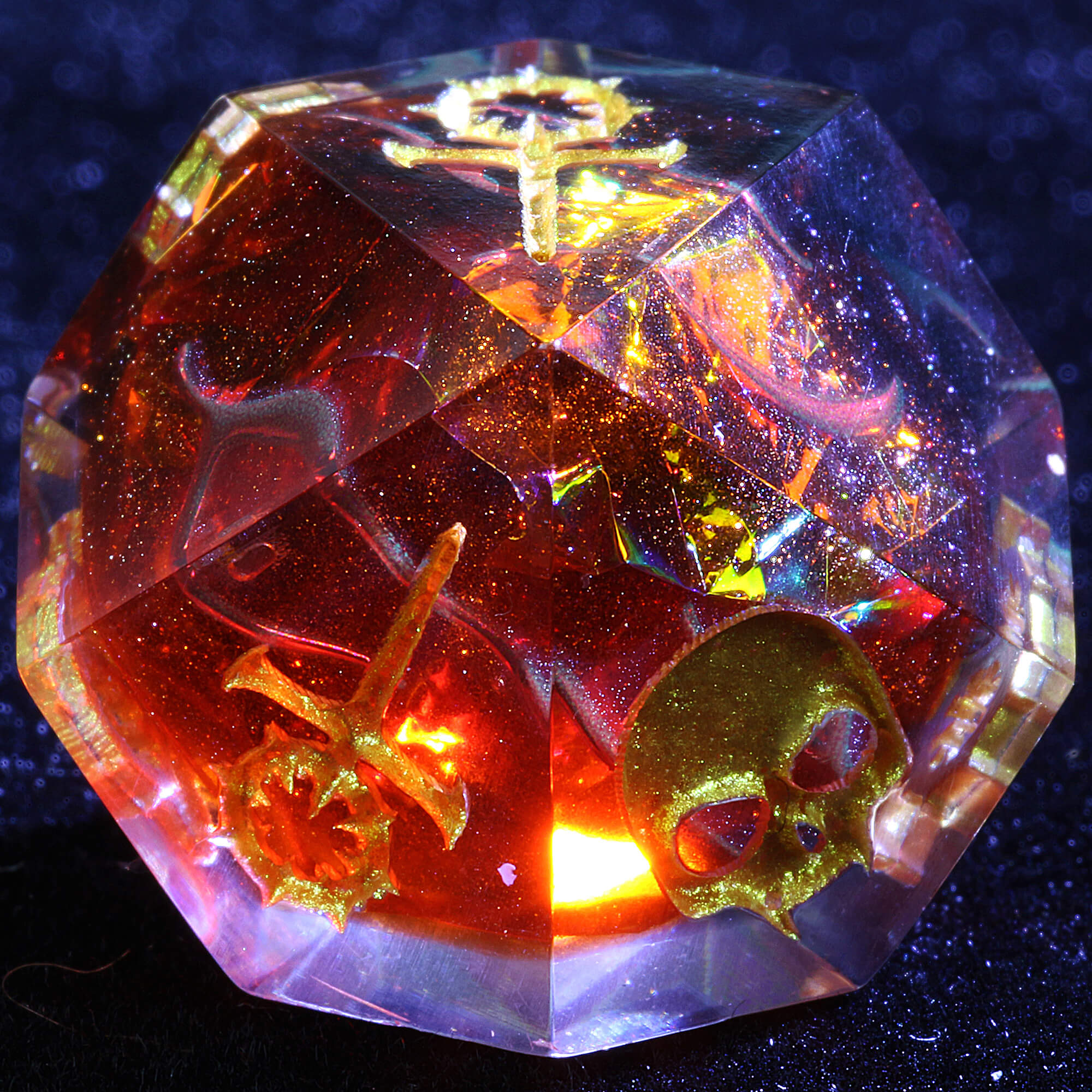 15 Polyhedral Resin Sabbat WoD Sets VtM Dice Nocturne Veil - Dice of Dragons