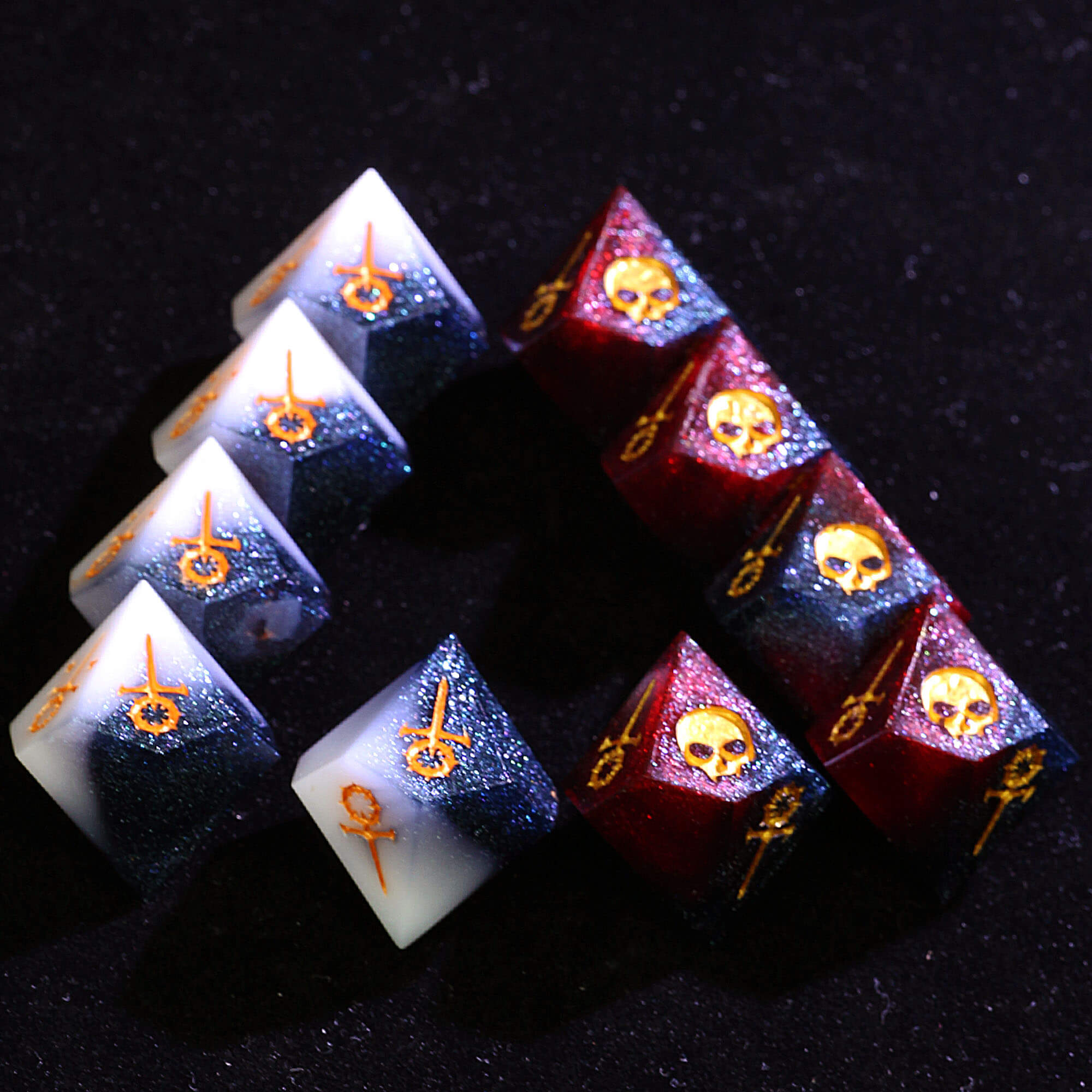 15 Polyhedral Resin Sabbat WoD Set Dice VtM Dogma Edge - Dice of Dragons