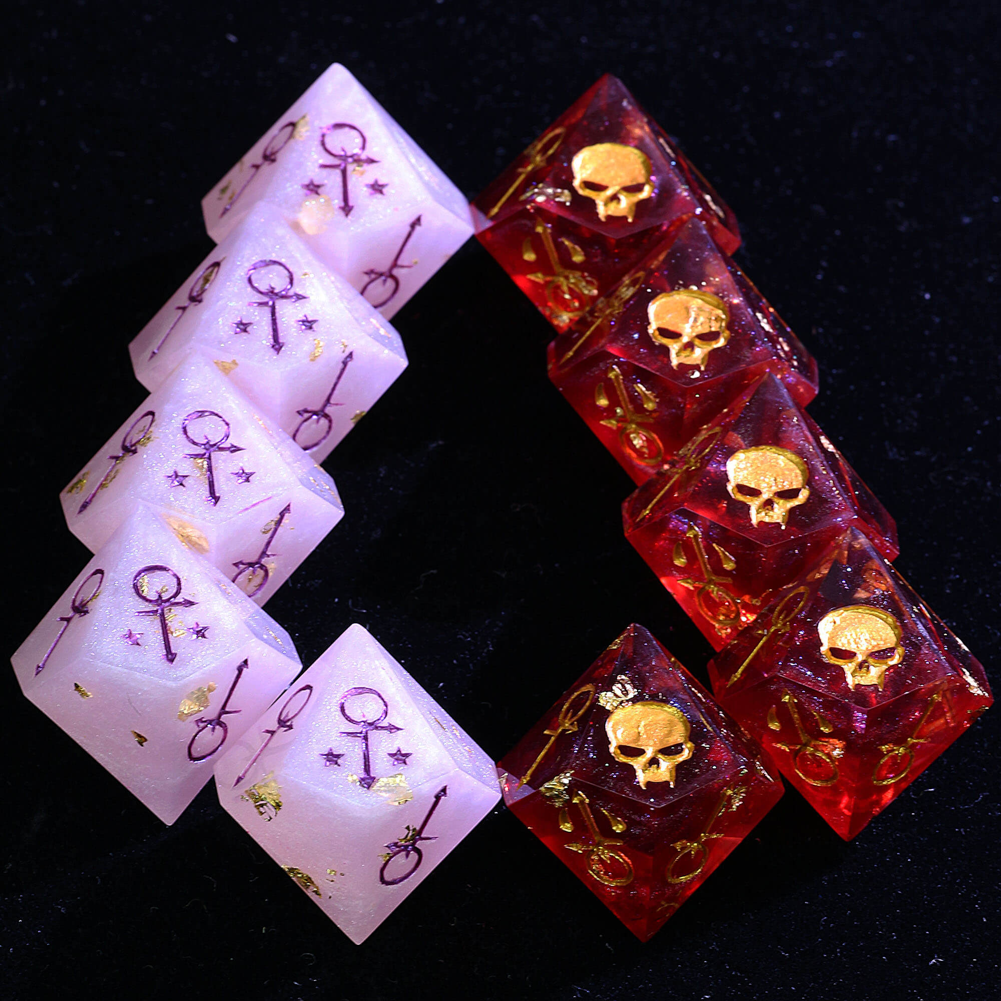 15 Polyhedral Resin Anarch VtM WoD Set of Dice Revolution Dawn - Dice of Dragons