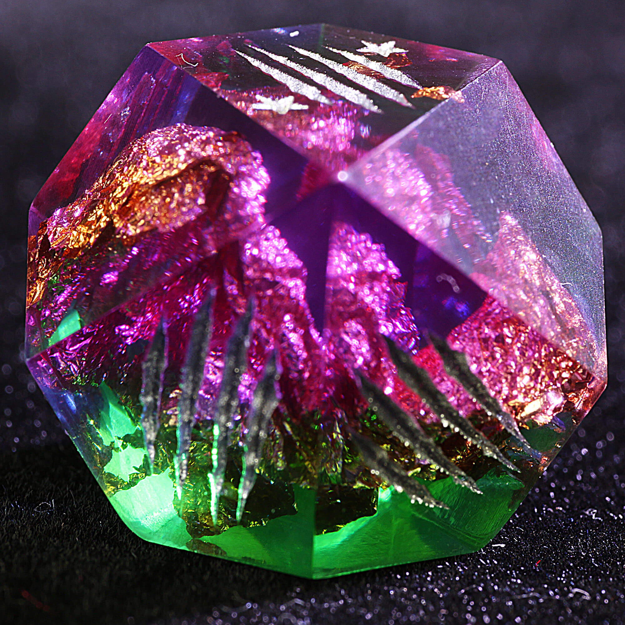 15 Polyhedral Resin WoD WtA Dice Set Malfean Splendor - Dice of Dragons