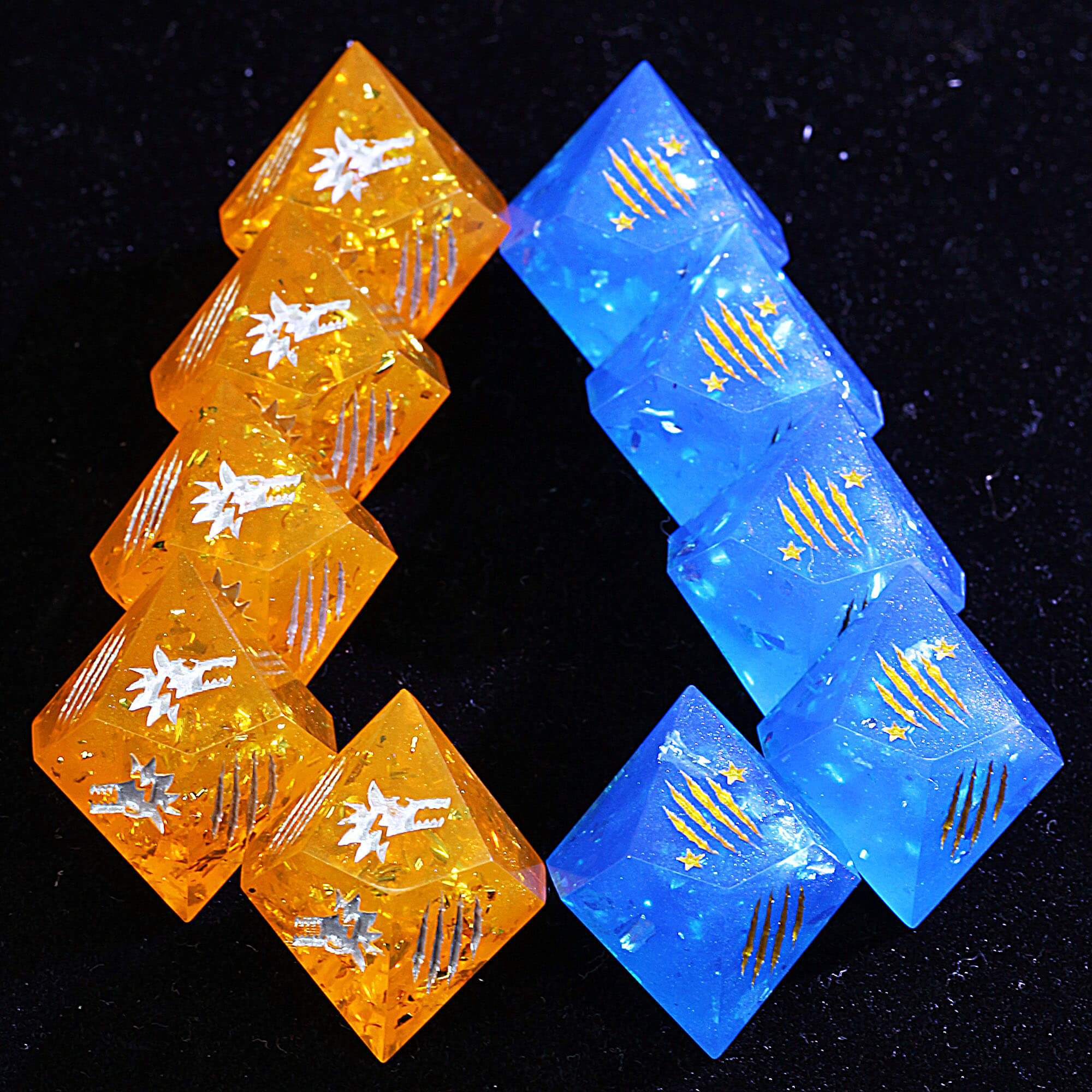 15 Polyhedral Resin WtA Dice Set WoD Twilight Hunt - Dice of Dragons